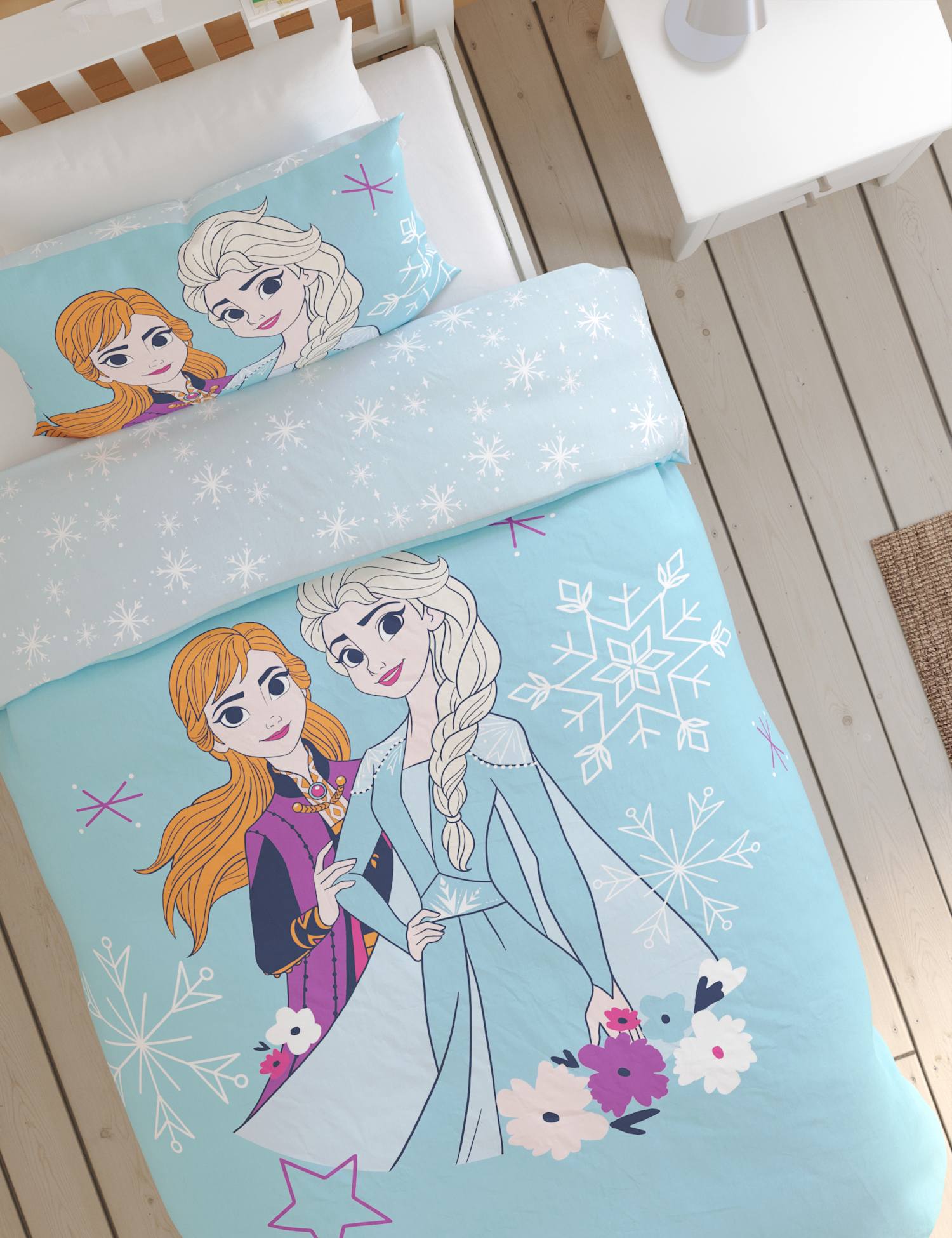 M&S Frozen™ Cotton Blend Bedding Set Blue Mix