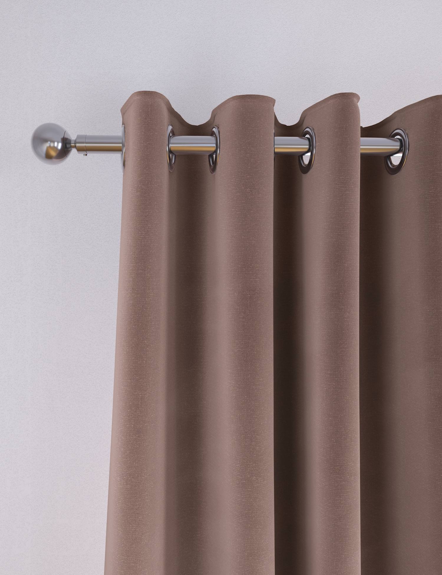 M&S Velvet Eyelet Curtains Soft Pink
