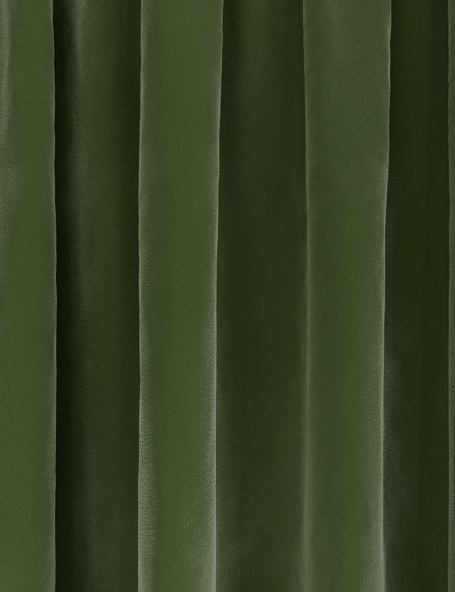 M&S Velvet Pencil Pleat Ultra Thermal Curtains Green