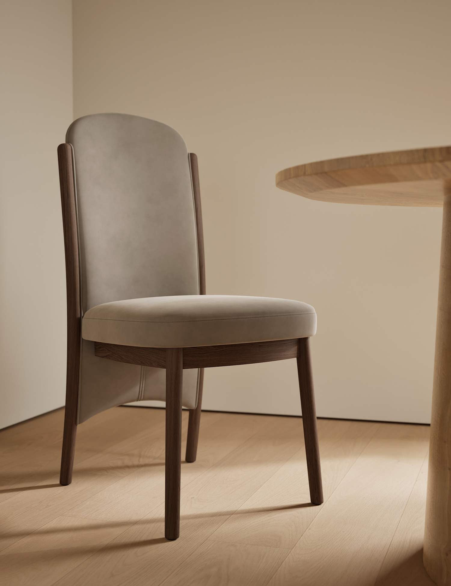M&S Set of 2 Blair Velvet Dining Chairs Mink