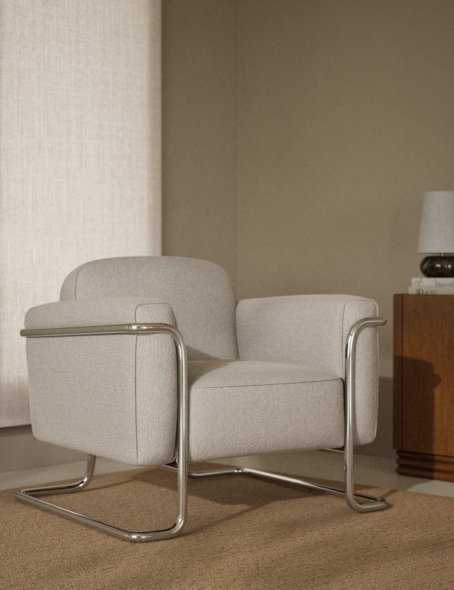 M&S Erik Accent Chair Soft White