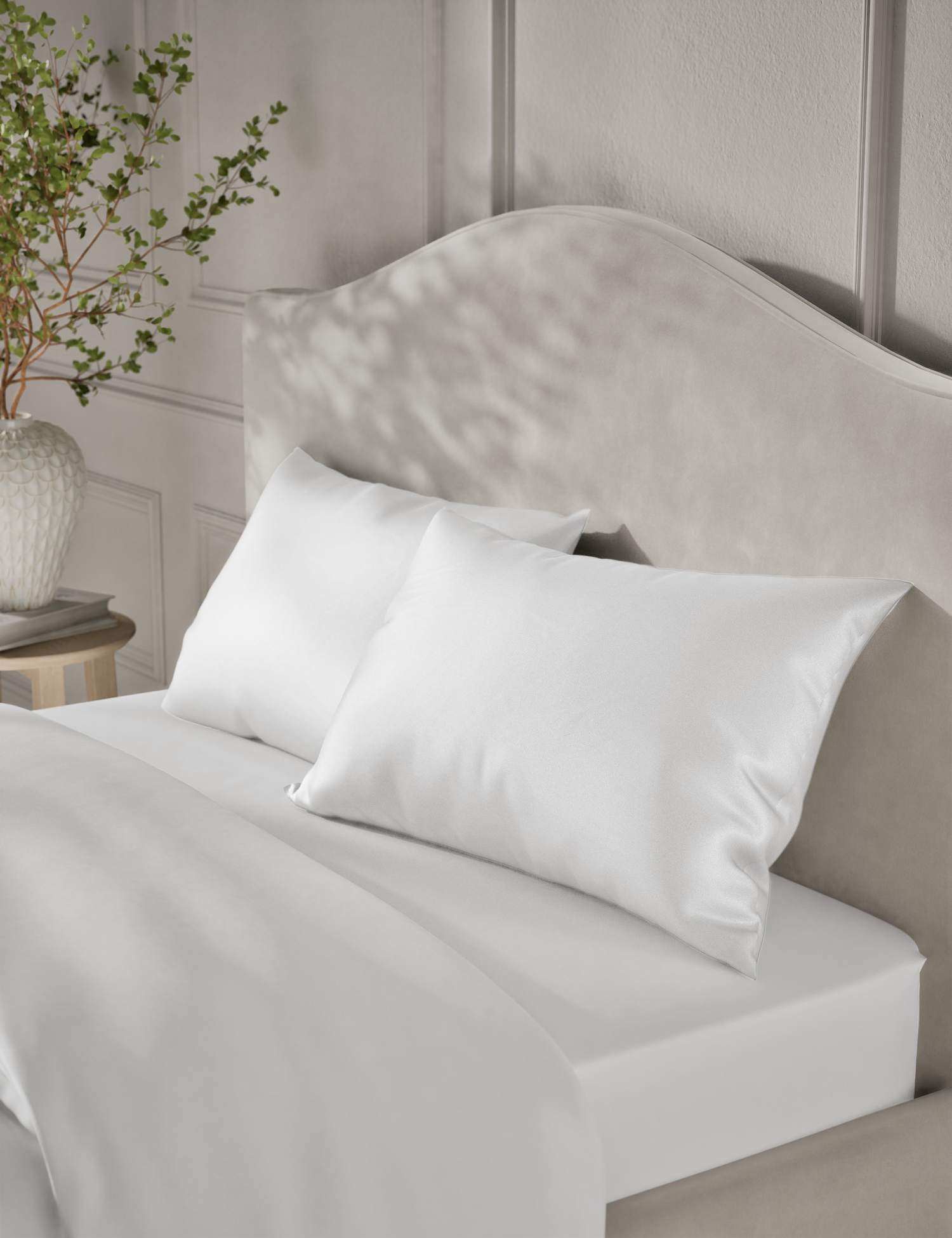 M&S Pure Mulberry Silk Pillowcase White