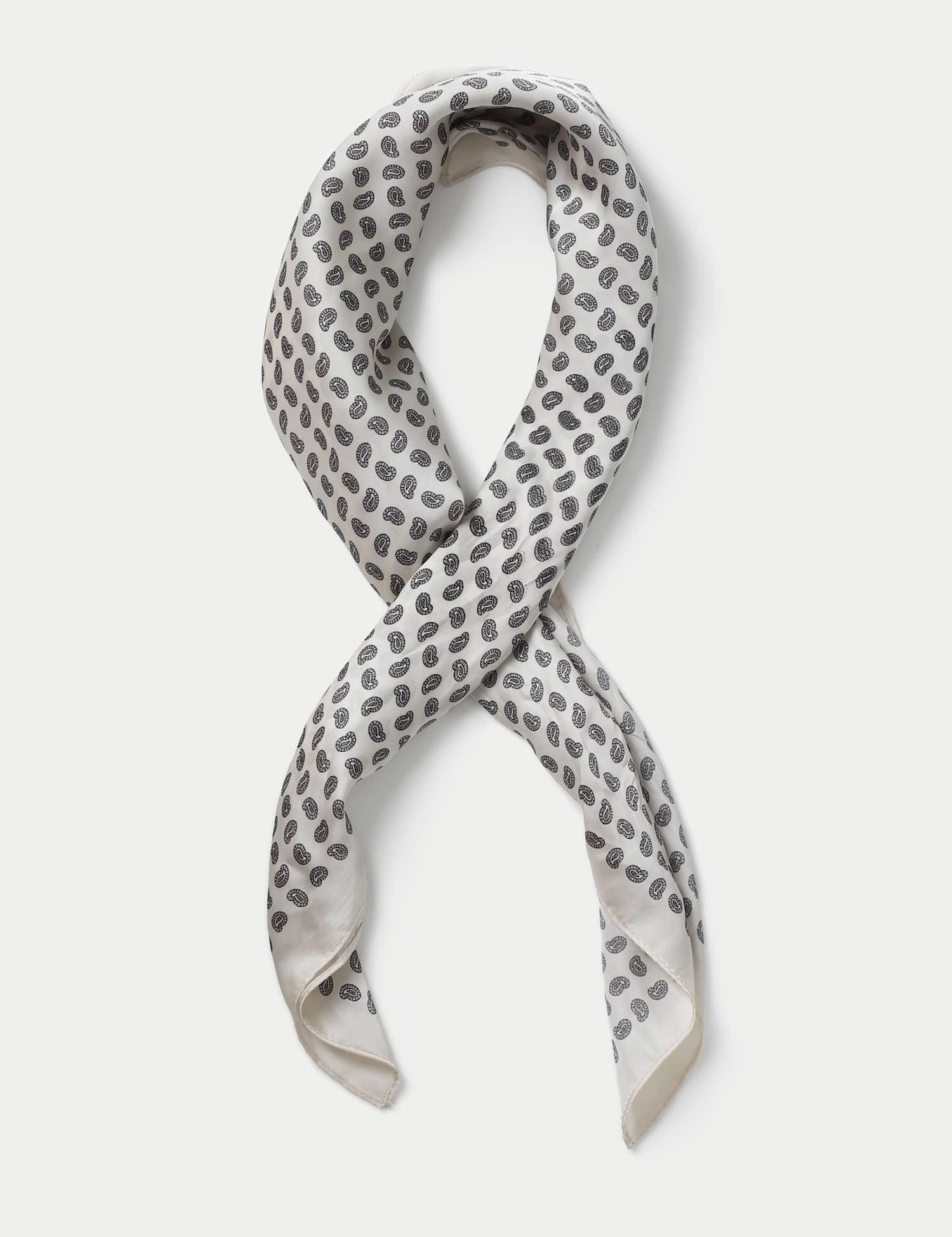 M&S White Paisley Detail Scarf White