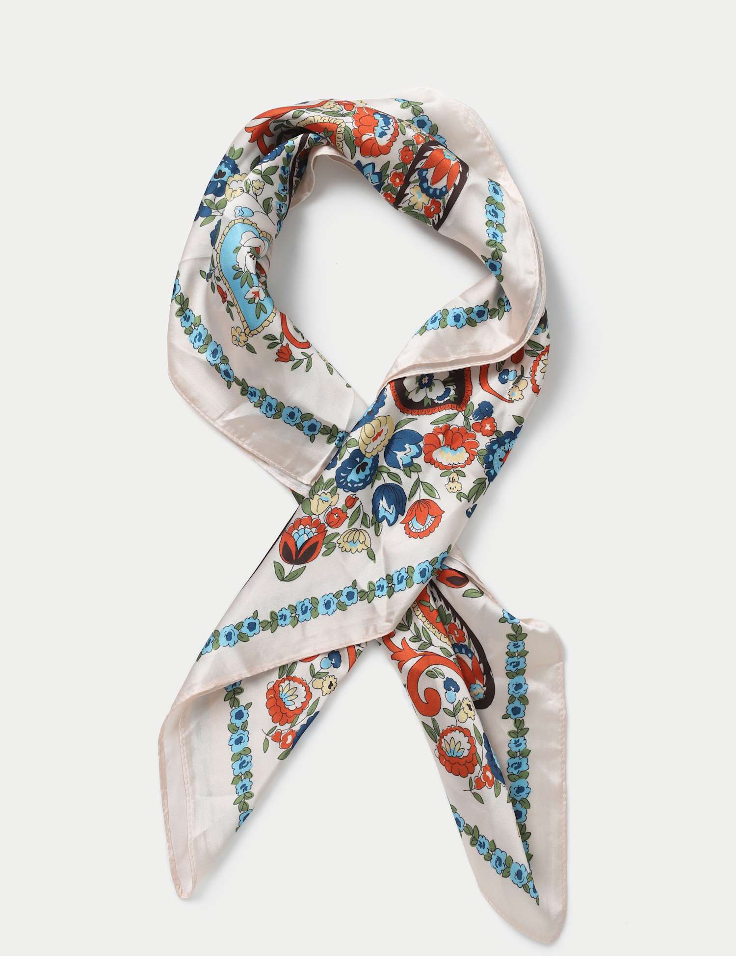 M&S Floral Scarf Cream