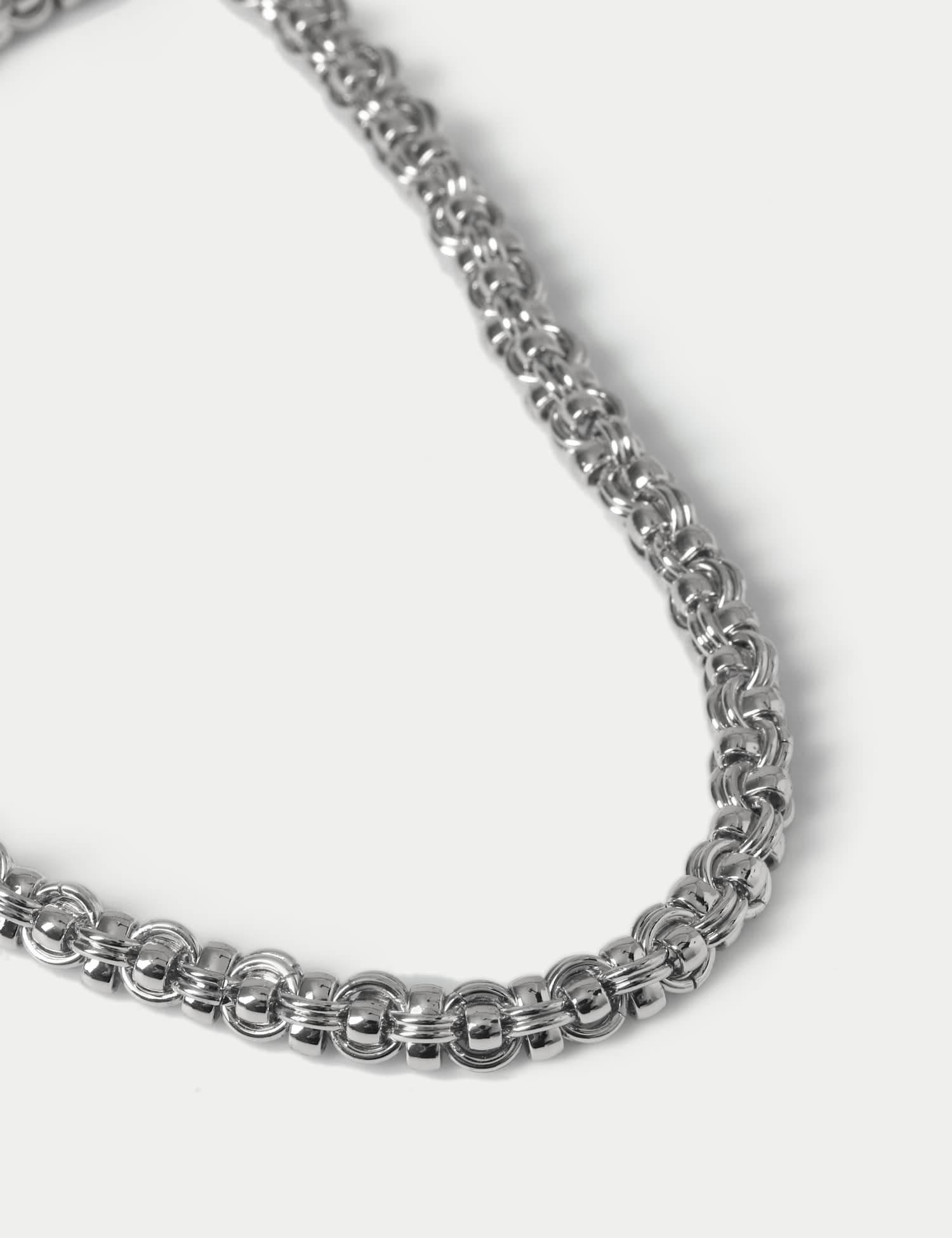 M&S Textured Link Necklace Silver