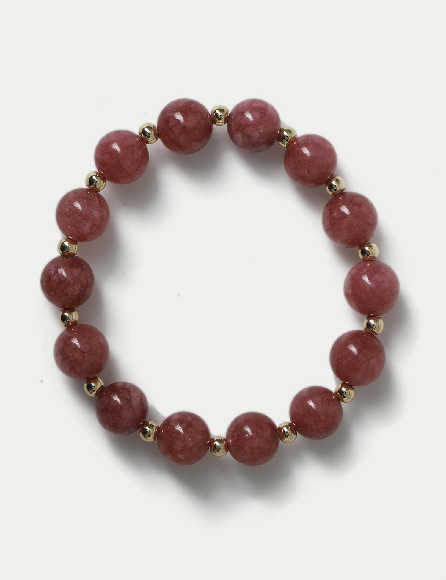 Per Una Per Una Natural Stone Stretch Bracelet Pink