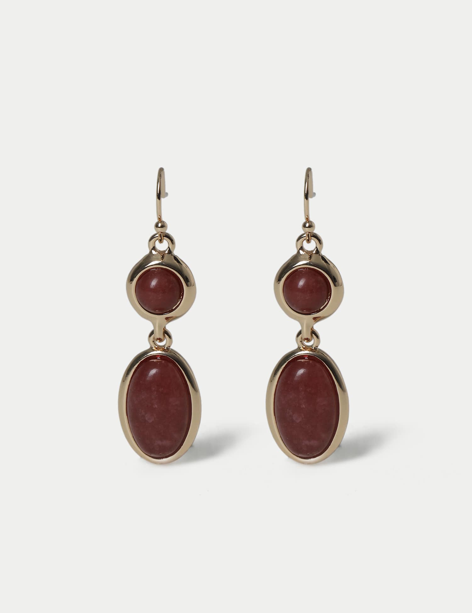 Per Una Per Una Natural Stone Double Drop Earrings Multi