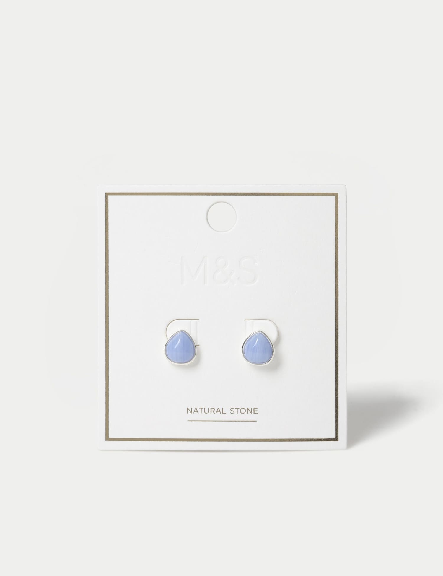 M&S Natural Stone Stud Earrings Blue