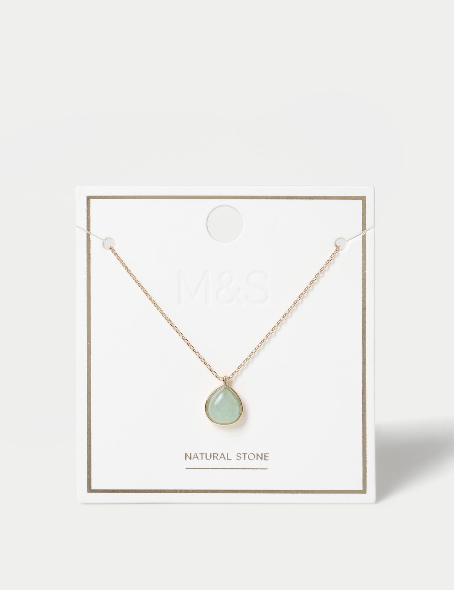M&S Gifting Natural Stone Necklace Green