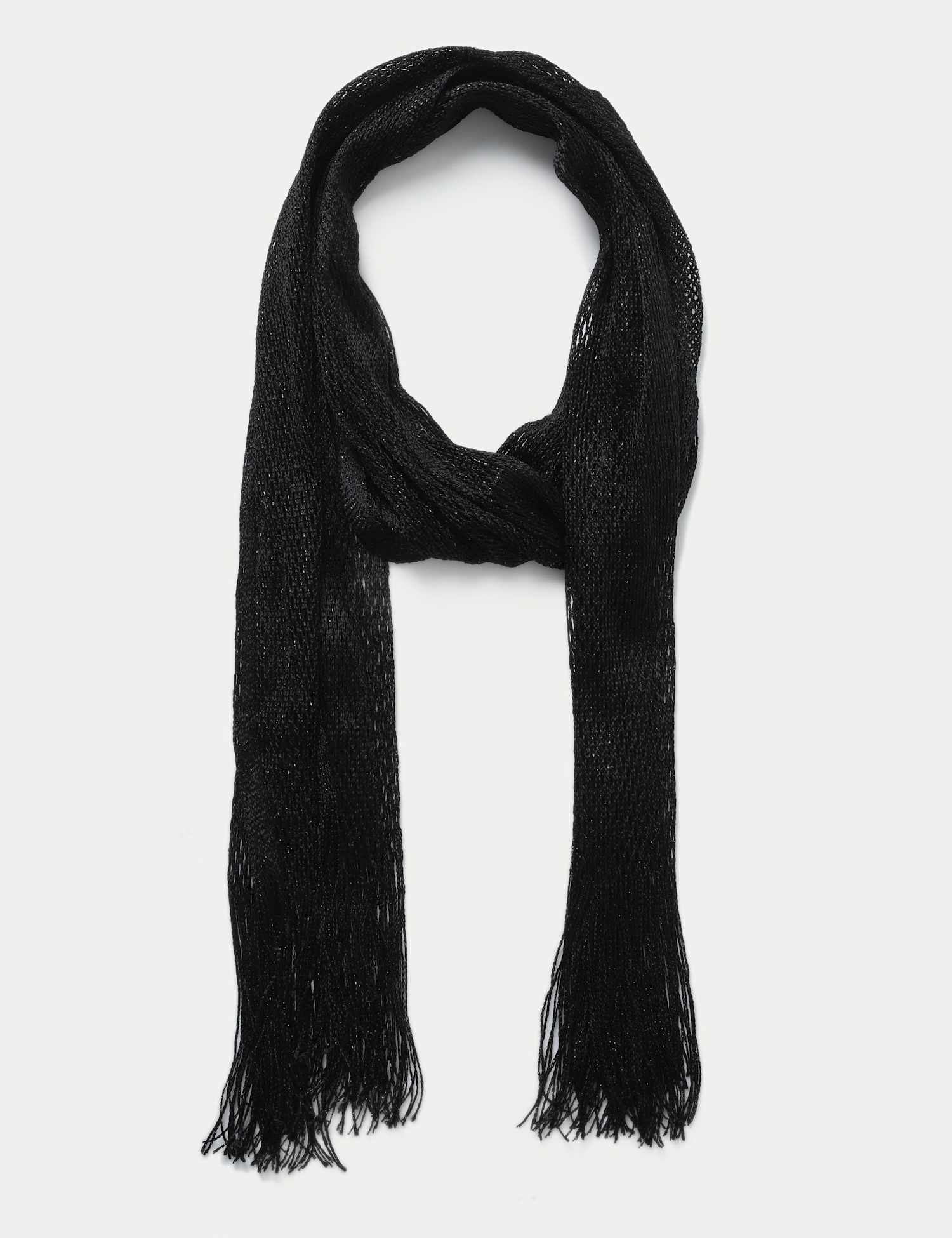 M&S Tassel Scarf Black