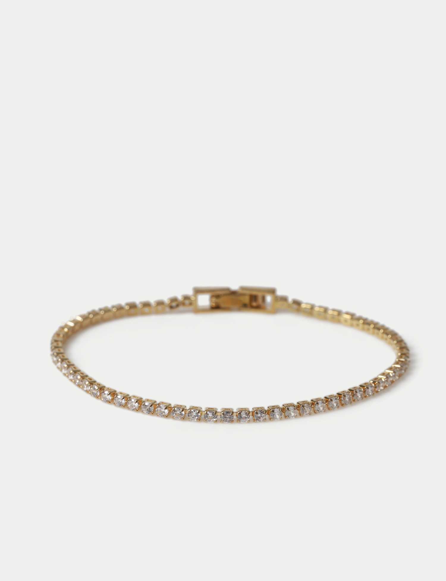 M&S Cubic Zirconia Tennis Bracelet Gold