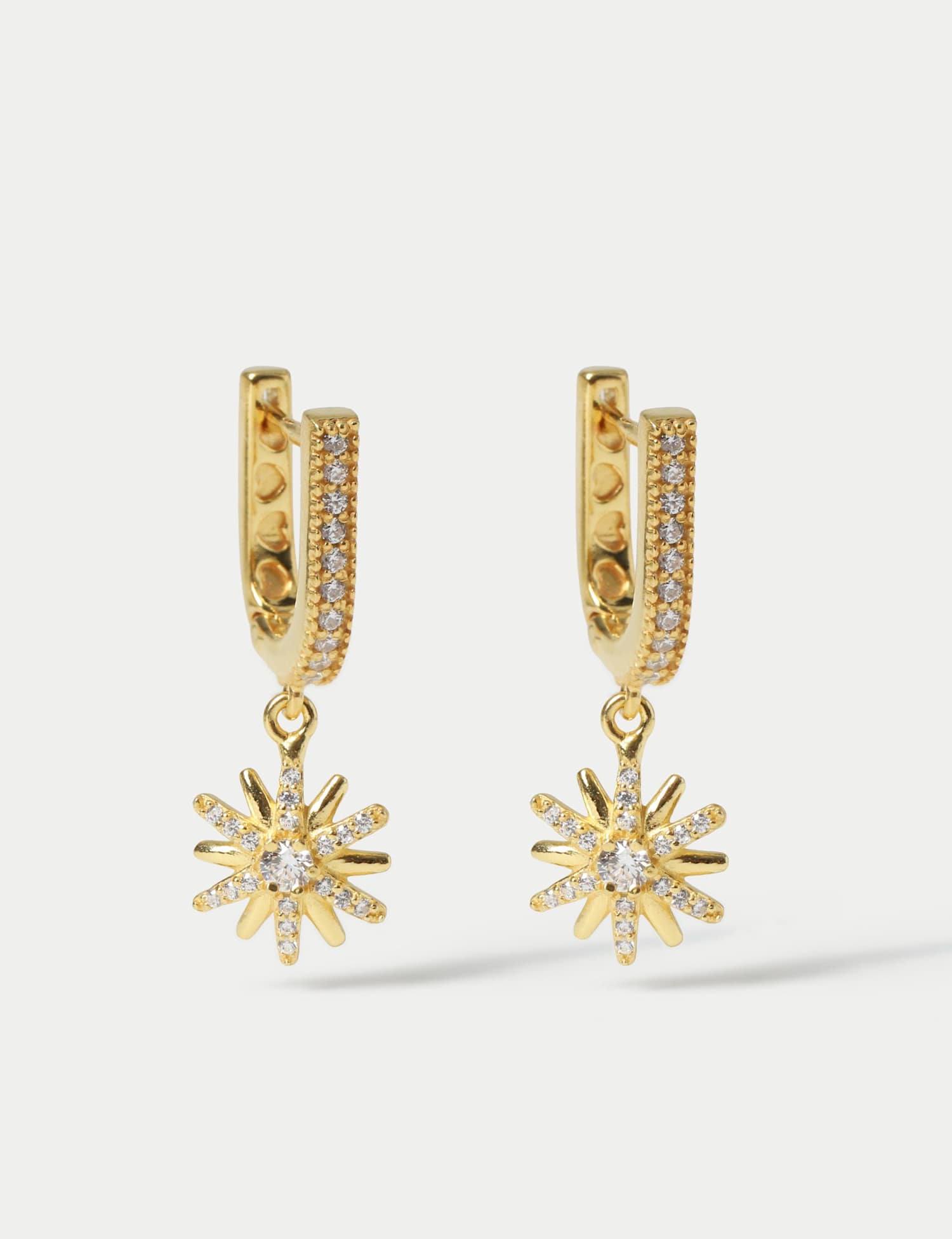 M&S Sterling Silver Gold Plated Earrings Gold