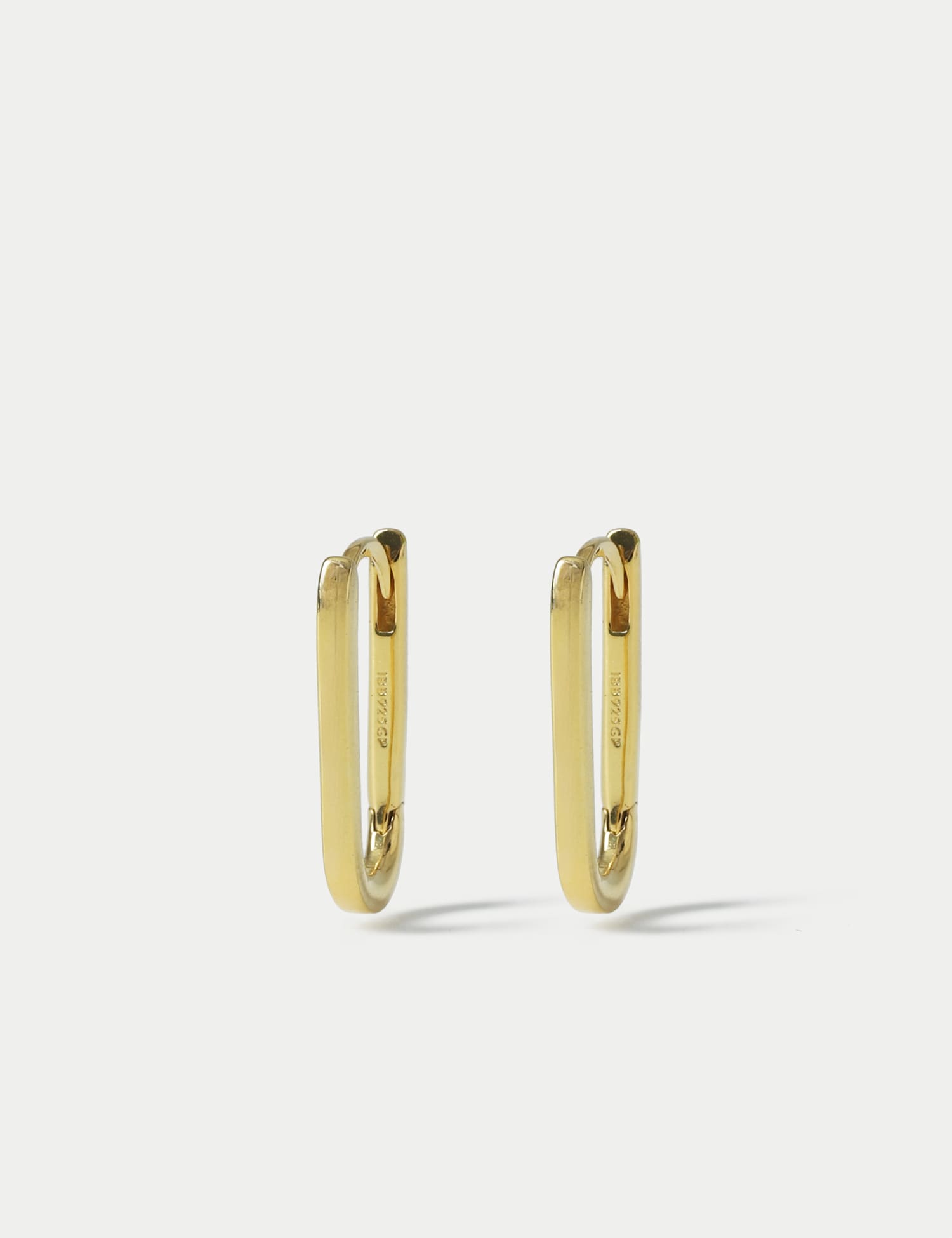 M&S Sterling Silver Gold Plated Earrings Gold