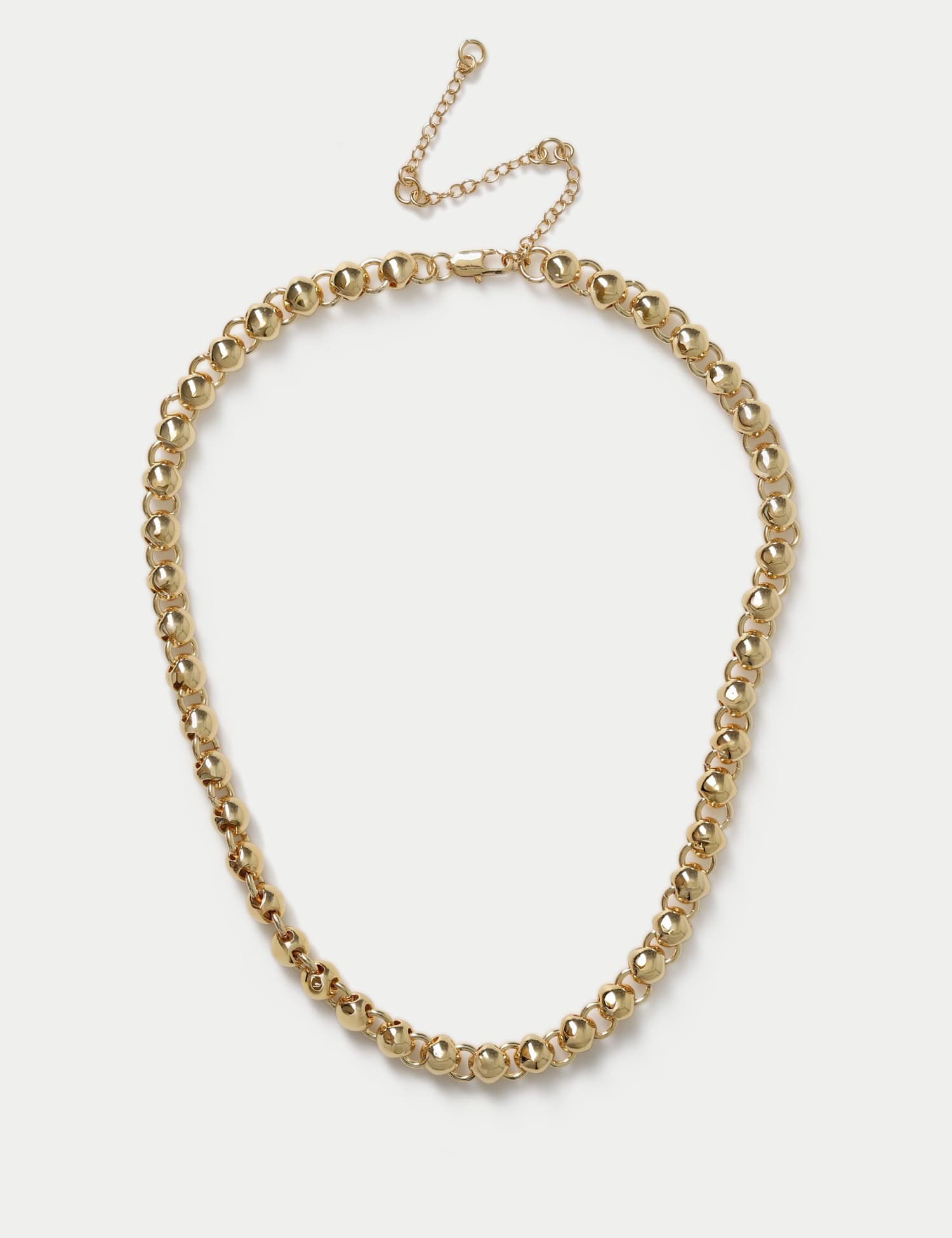 Autograph Sphere Link Necklace Gold