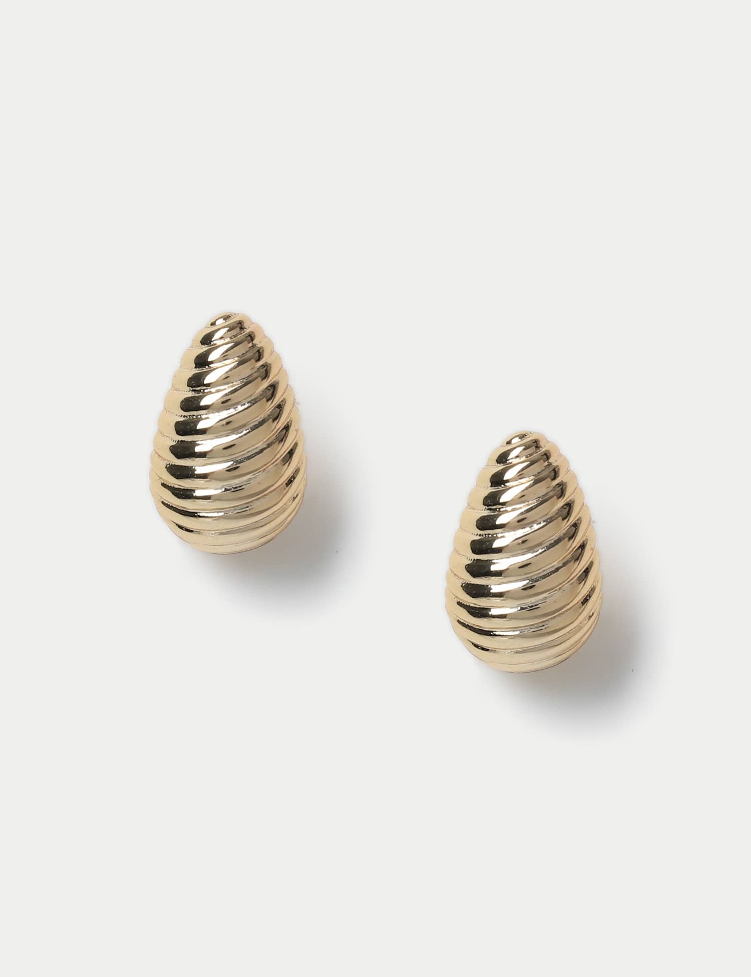 M&S 14k Gold Plated Dome Hoop Earrings Gold