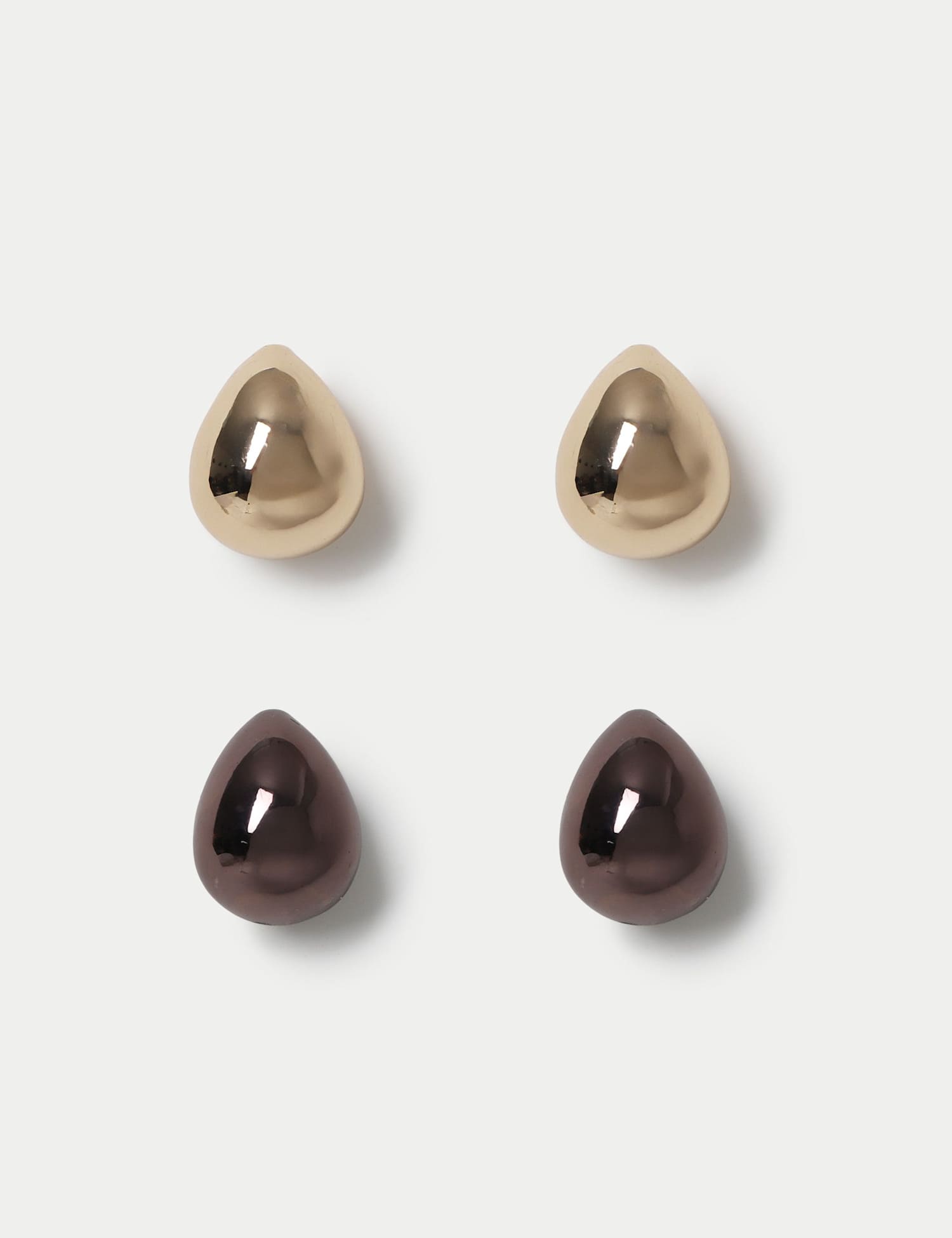 M&S 2 Pack Chocolate Plate Studs Brown