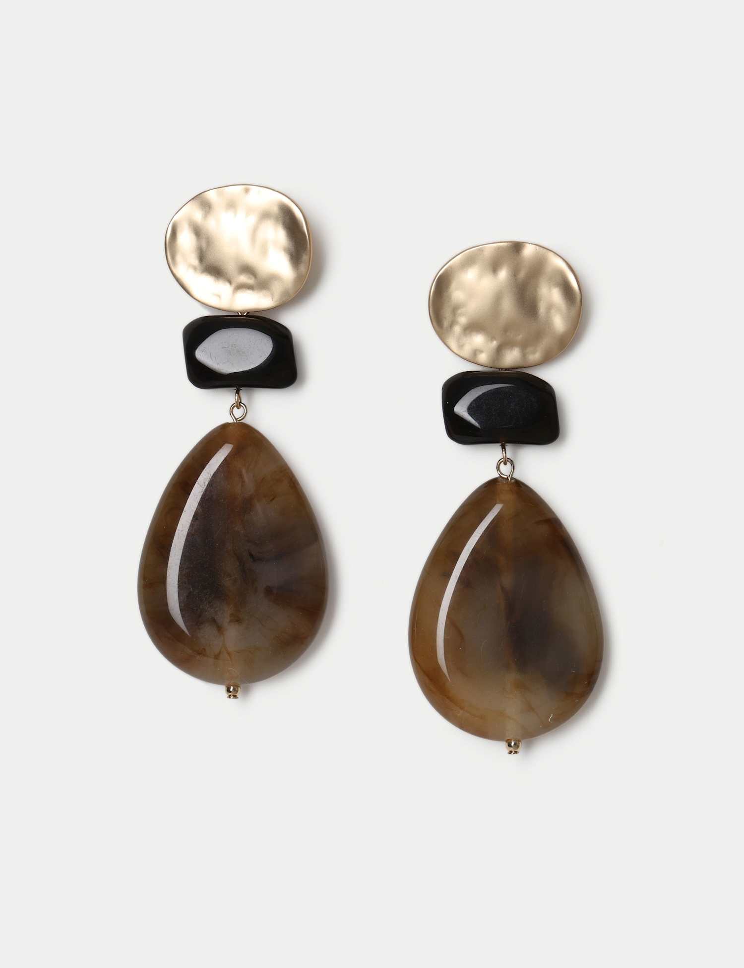 M&S Triple Teardrop Earrings Multi