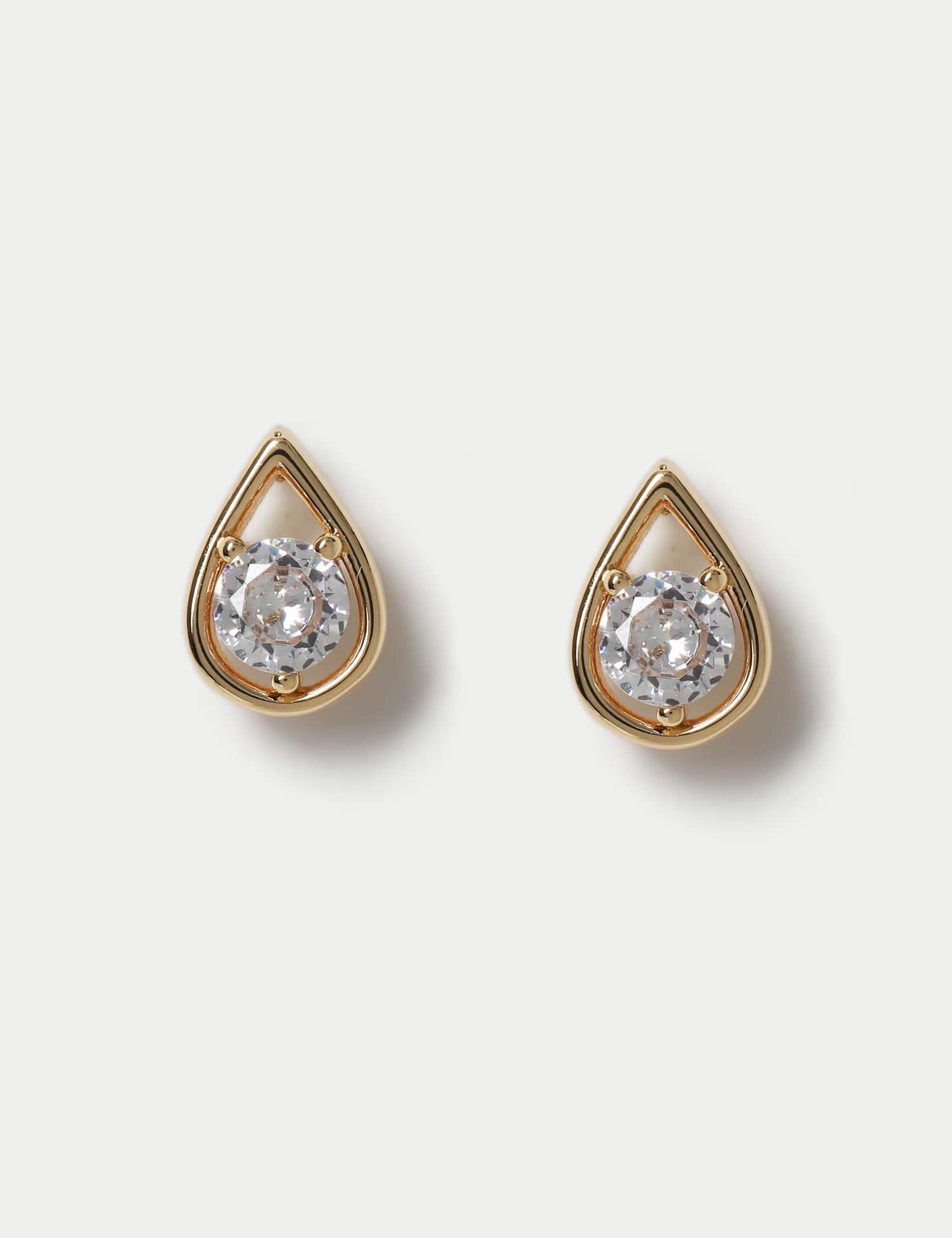 M&S 14ct Gold Plated Teardrop Earrings Gold