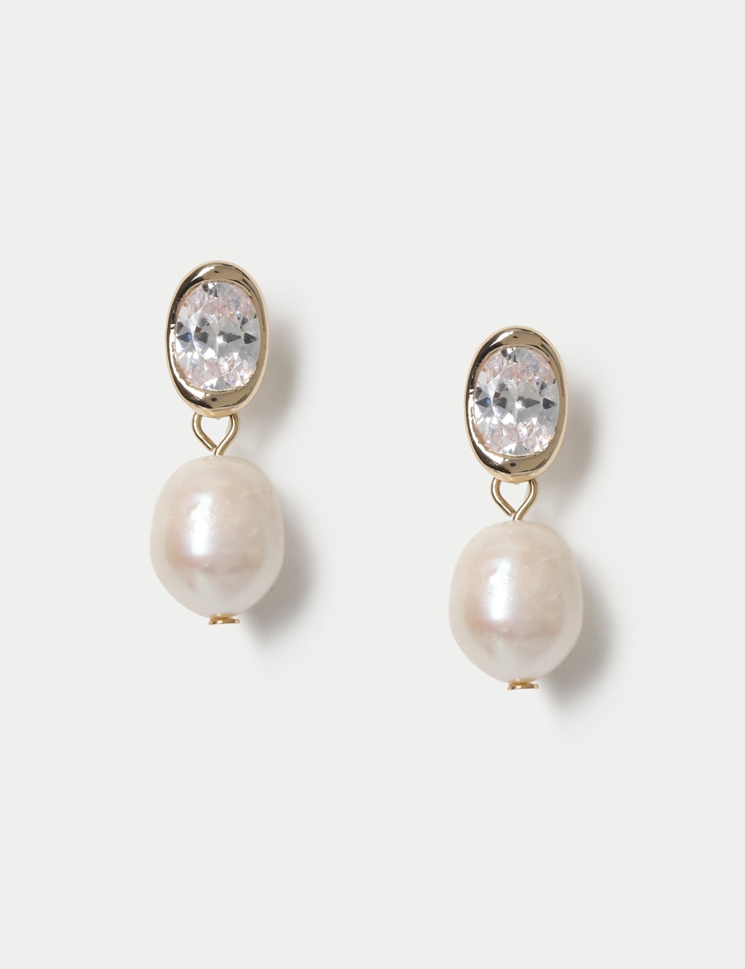 Autograph Freshwater Pearl Cubic Zirconia Earrings White Mix