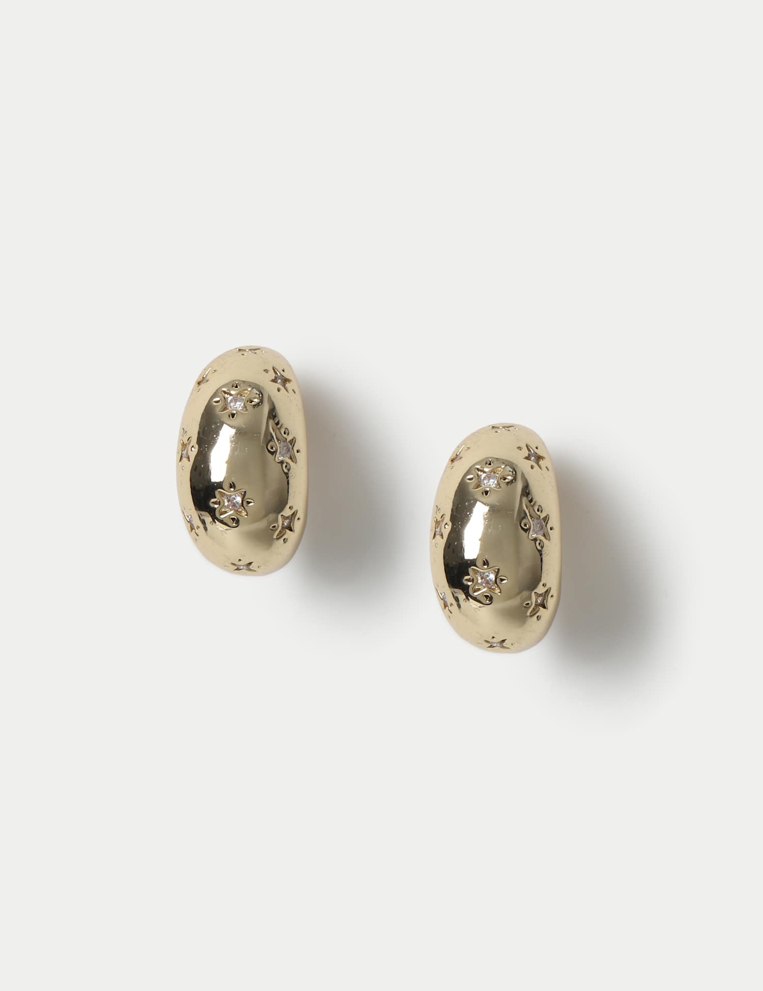 M&S 14ct Gold Plated Celestial Earrings Gold