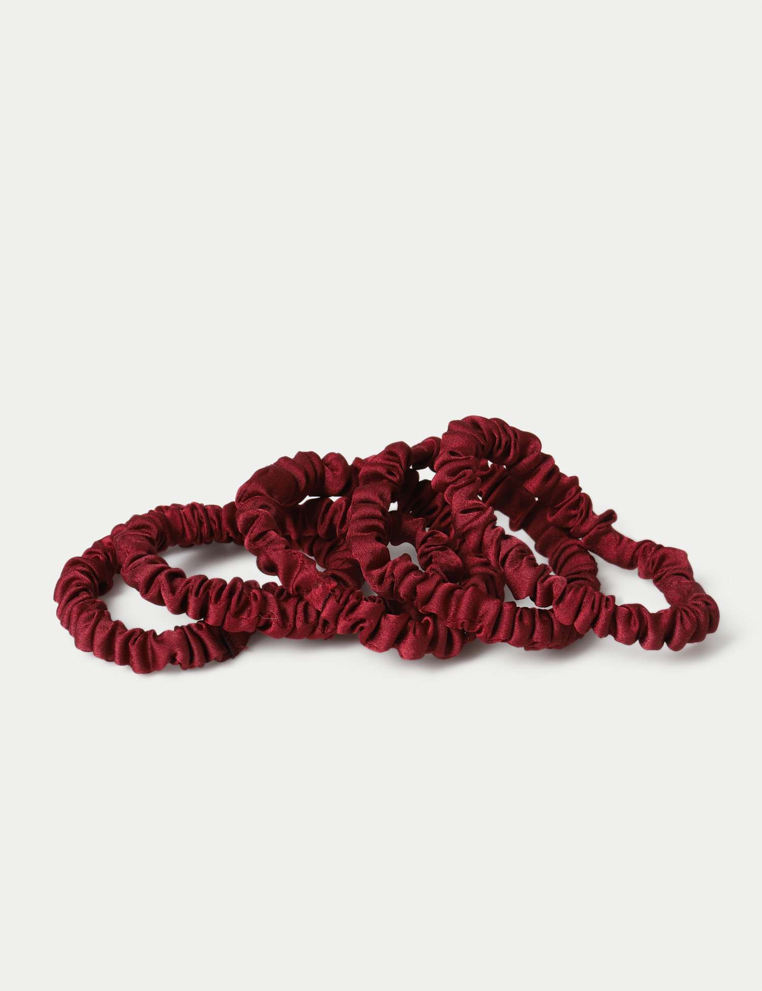 M&S 5 Pack Burundy Hair Scrunchie Burgundy