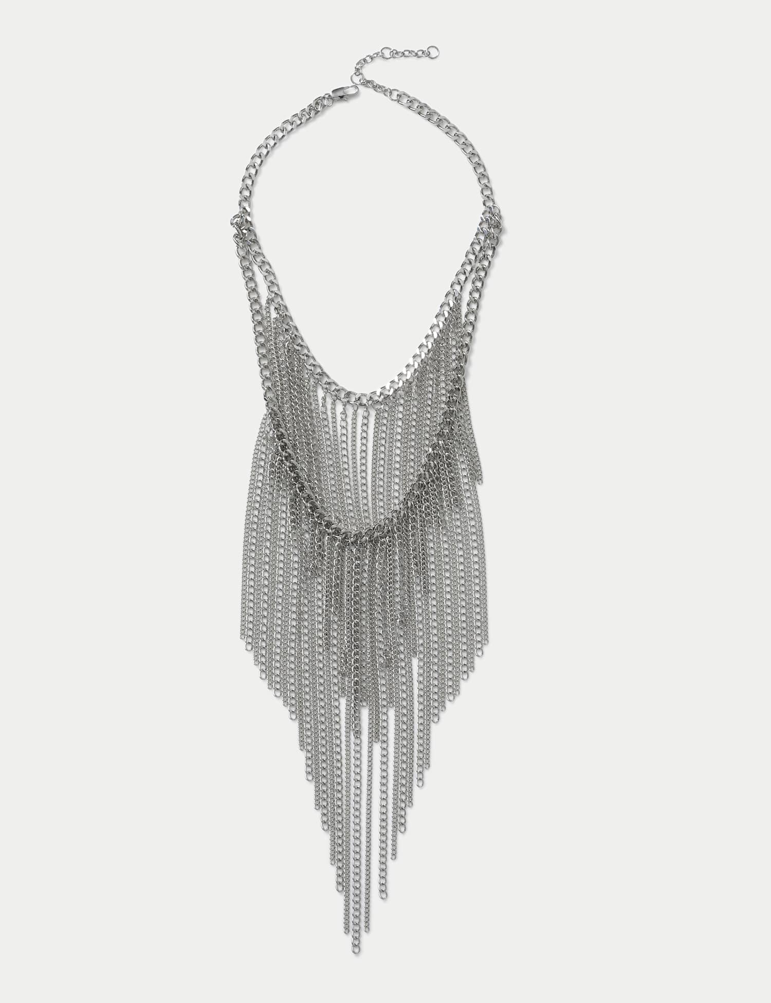 M&S Statement Chain Piece Necklace Silver