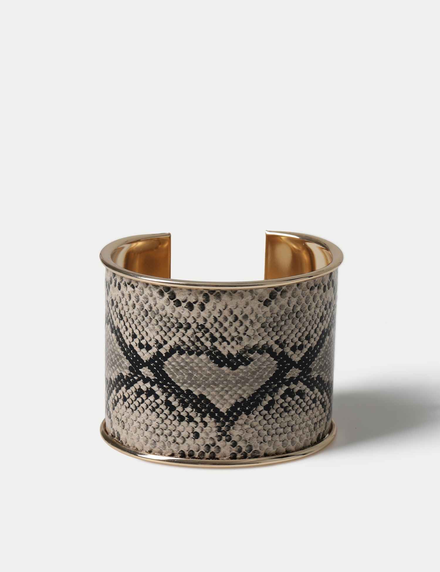 M&S Snakeskin Print Cuff Gold Mix