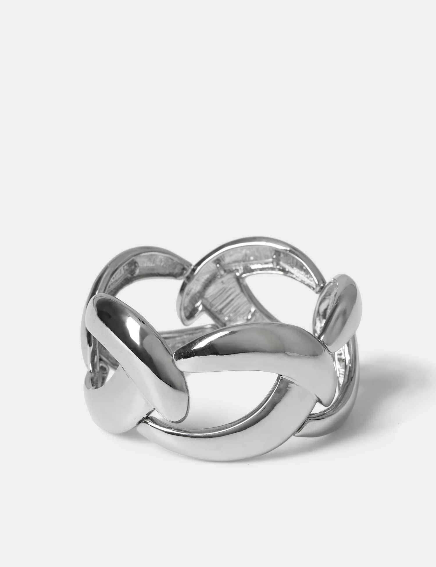 M&S Entwined Stretch Bracelet Silver