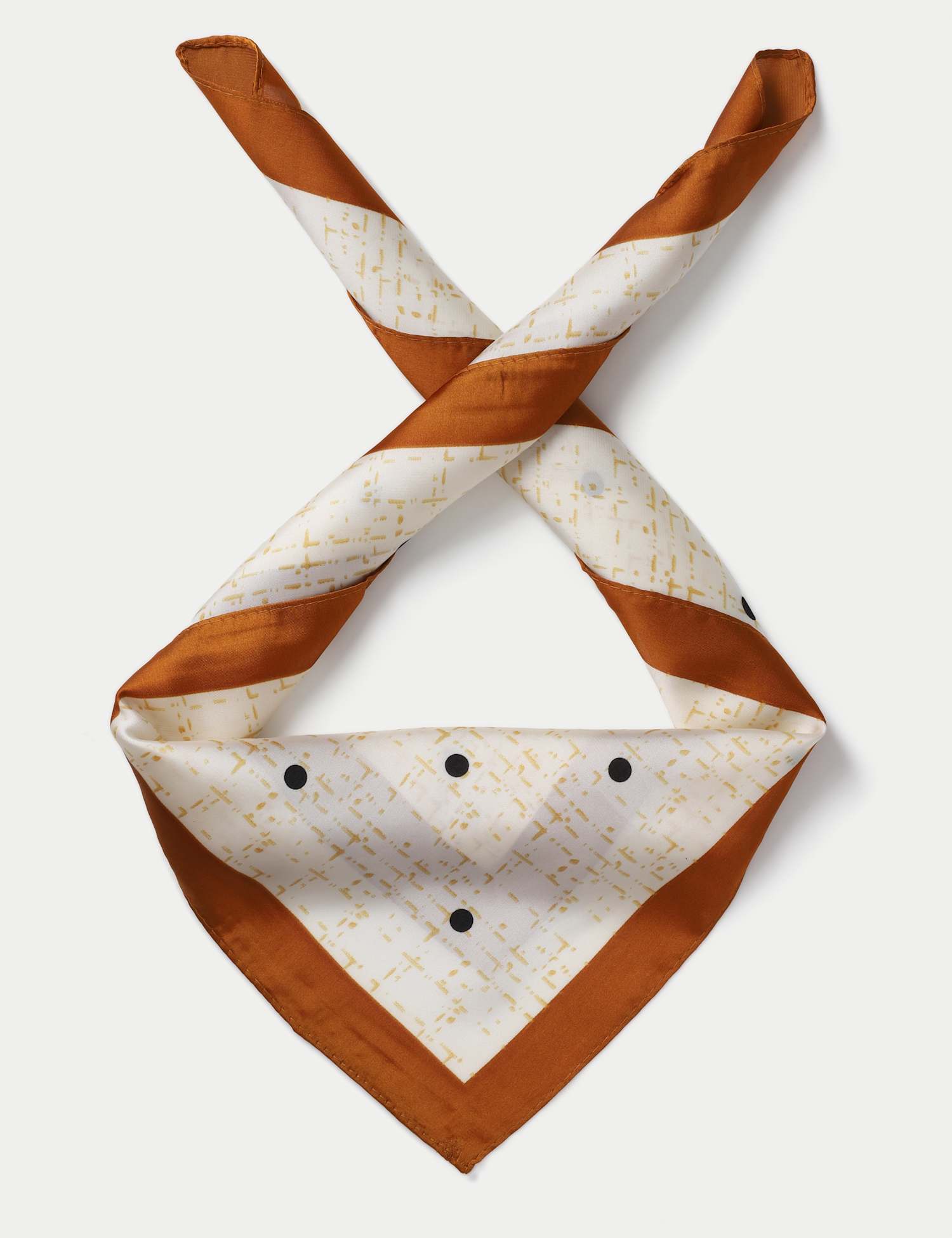 M&S Polka Dot Bold Edge Scarf Cream Mix