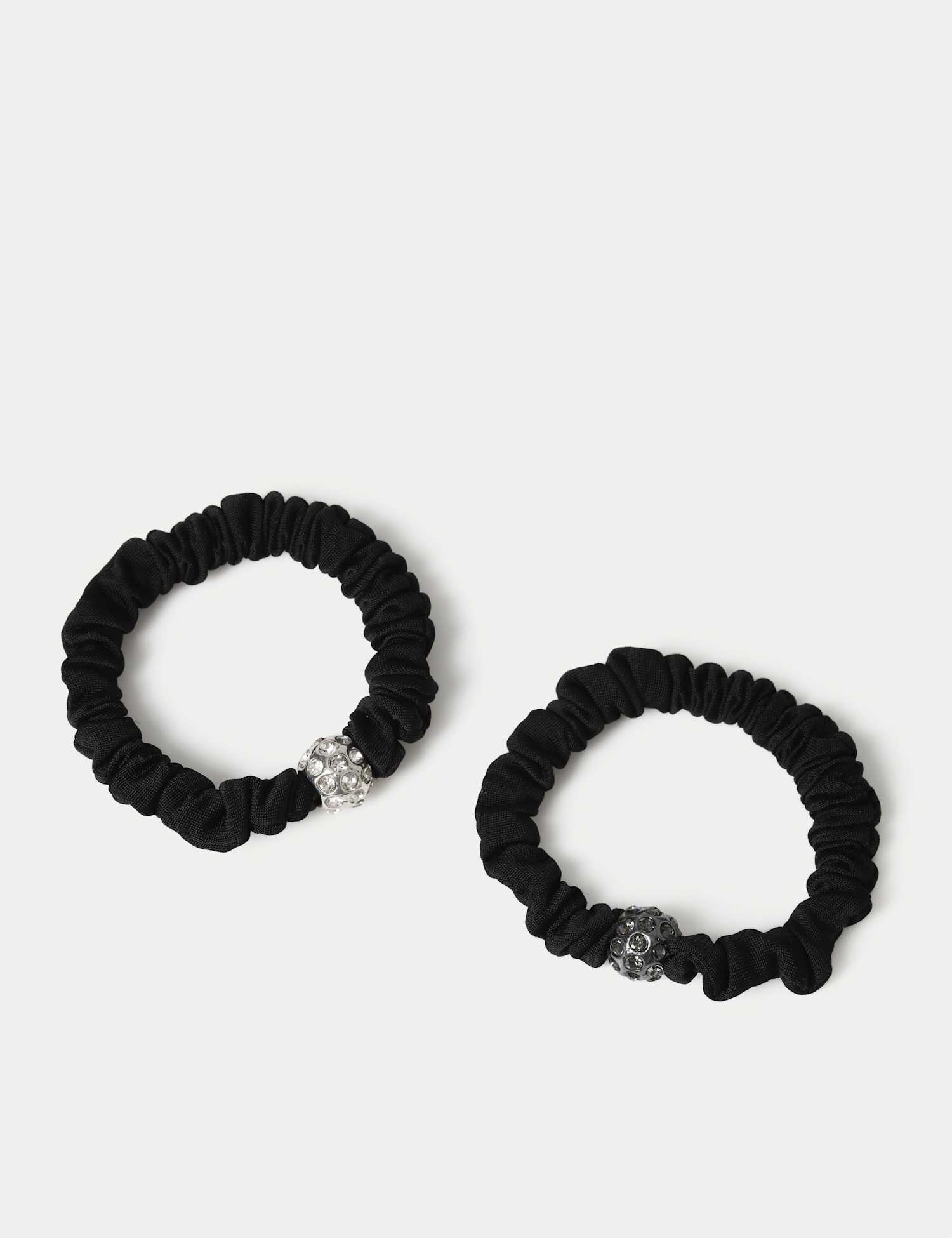 M&S Embellished Mini Ball Scrunchies Black