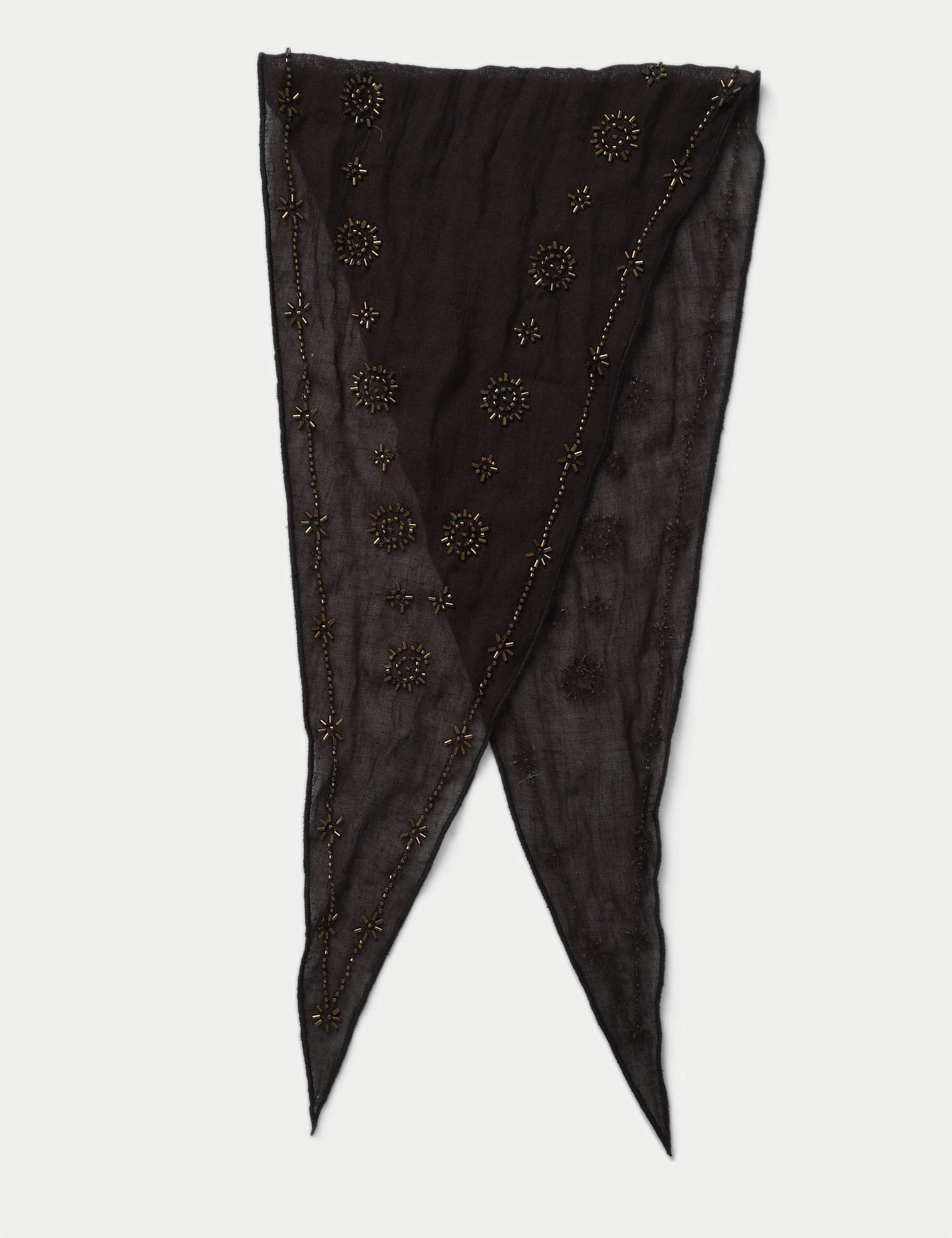 Per Una Embroidered Scarf Brown Brown