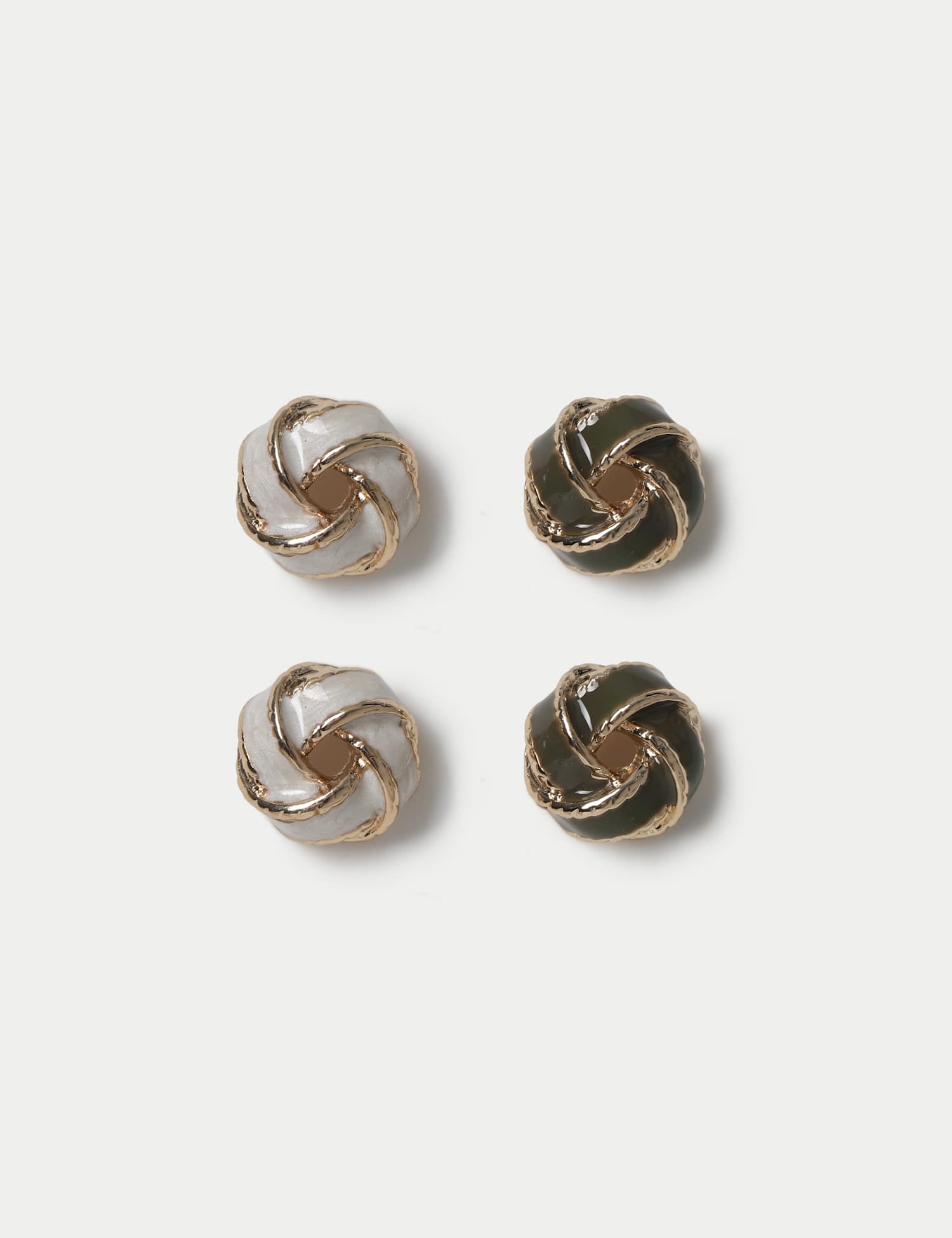 M&S 2 Pack Swirl Stud Earrings Multi