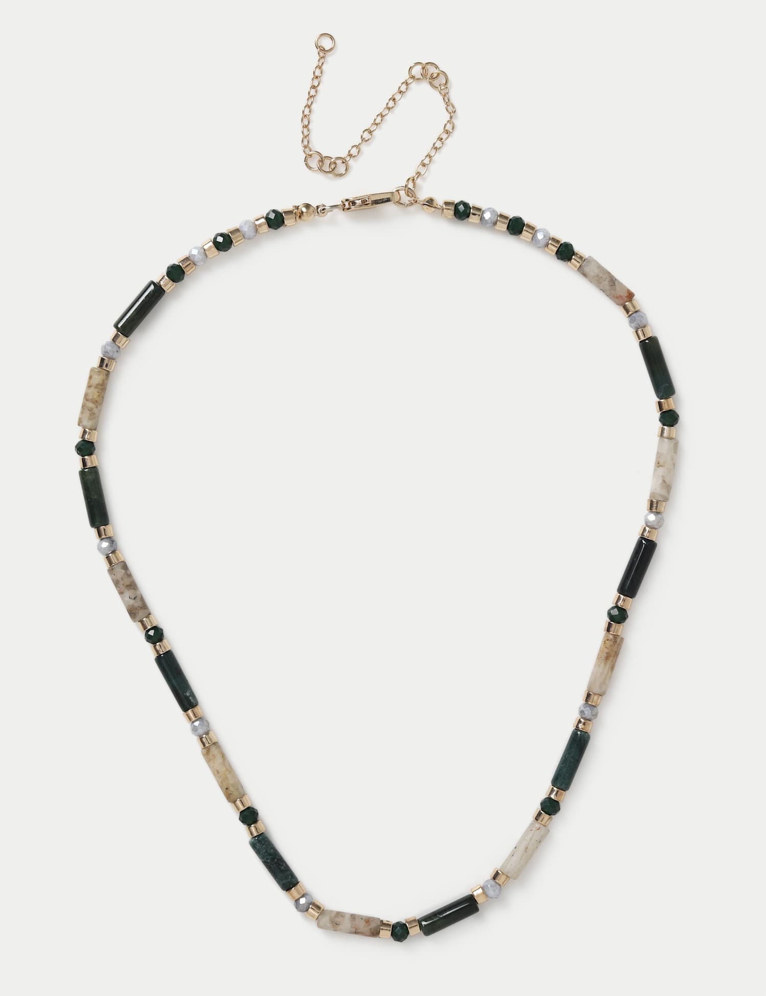 M&S Skinny Natural Stone Necklace Multi