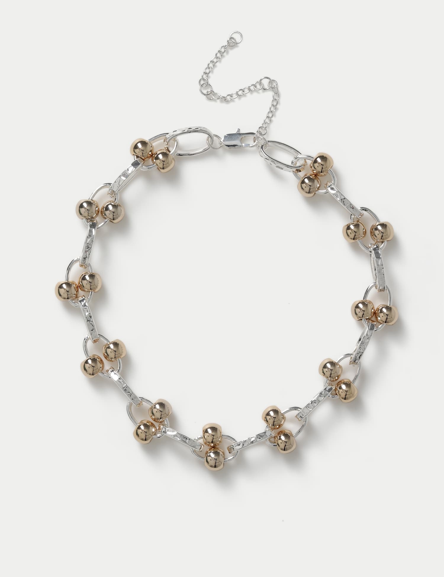 M&S Ball Link Chain Necklace Gold Mix