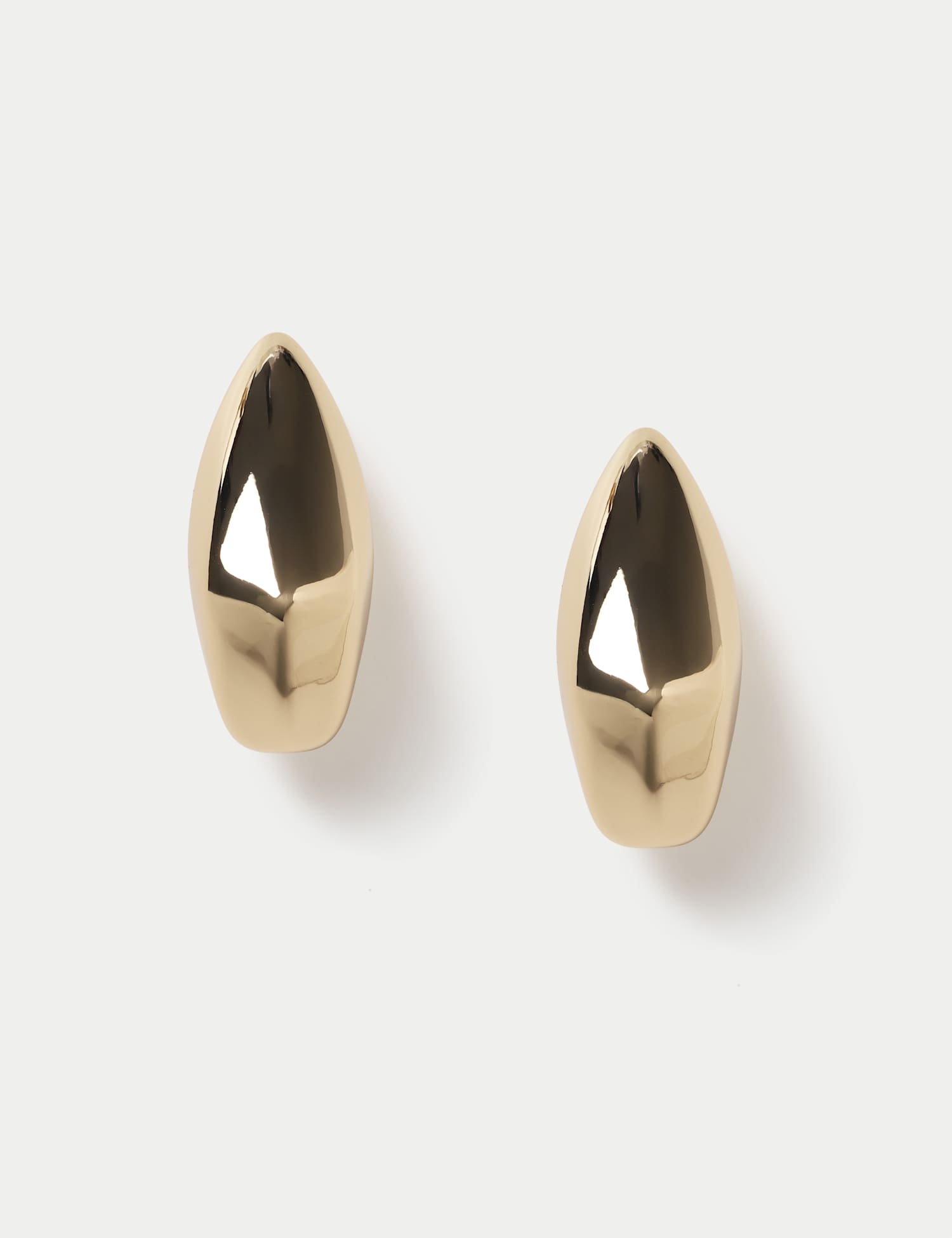 M&S Large Dome Earrings Gold