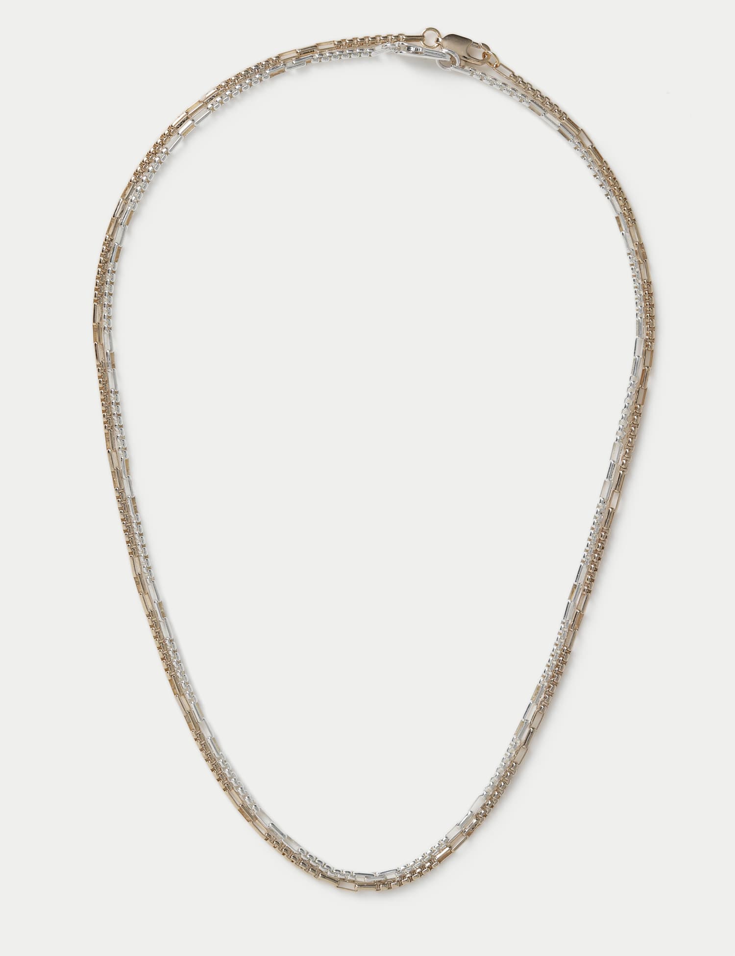M&S 2 Pack Chain Necklace Metallic