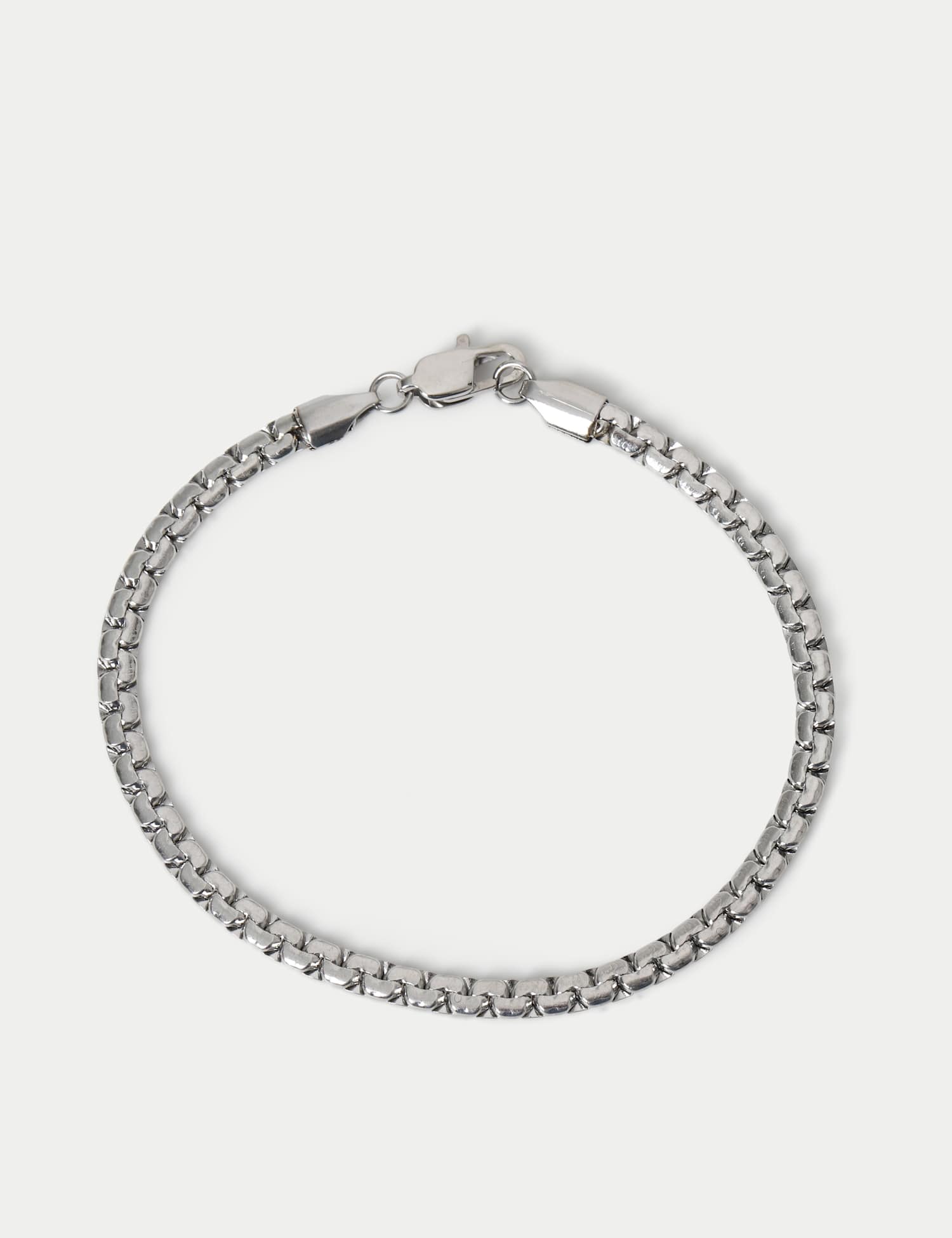 Autograph Auto Stainless Detailed Chain Bracelet Silver