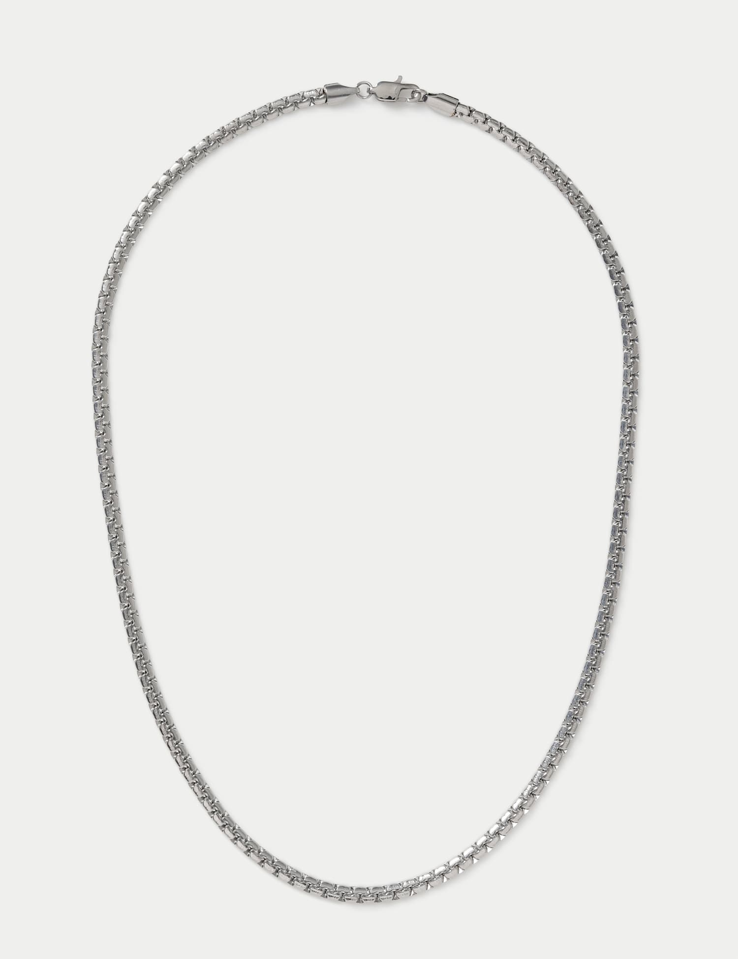 Autograph Auto Stainless Detailed Chain Necklace Silver