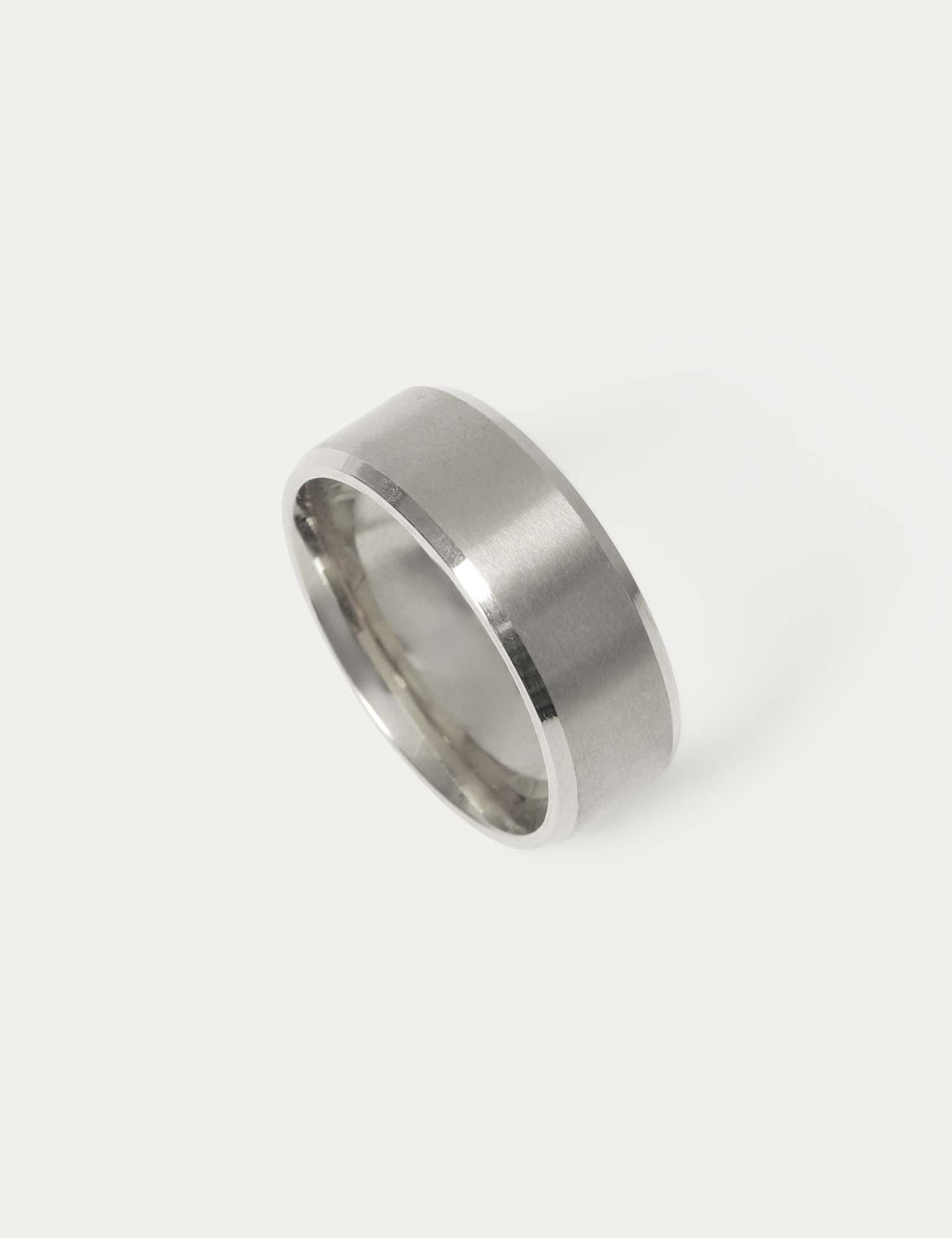 M&S Stainless Brushed Ring Silver