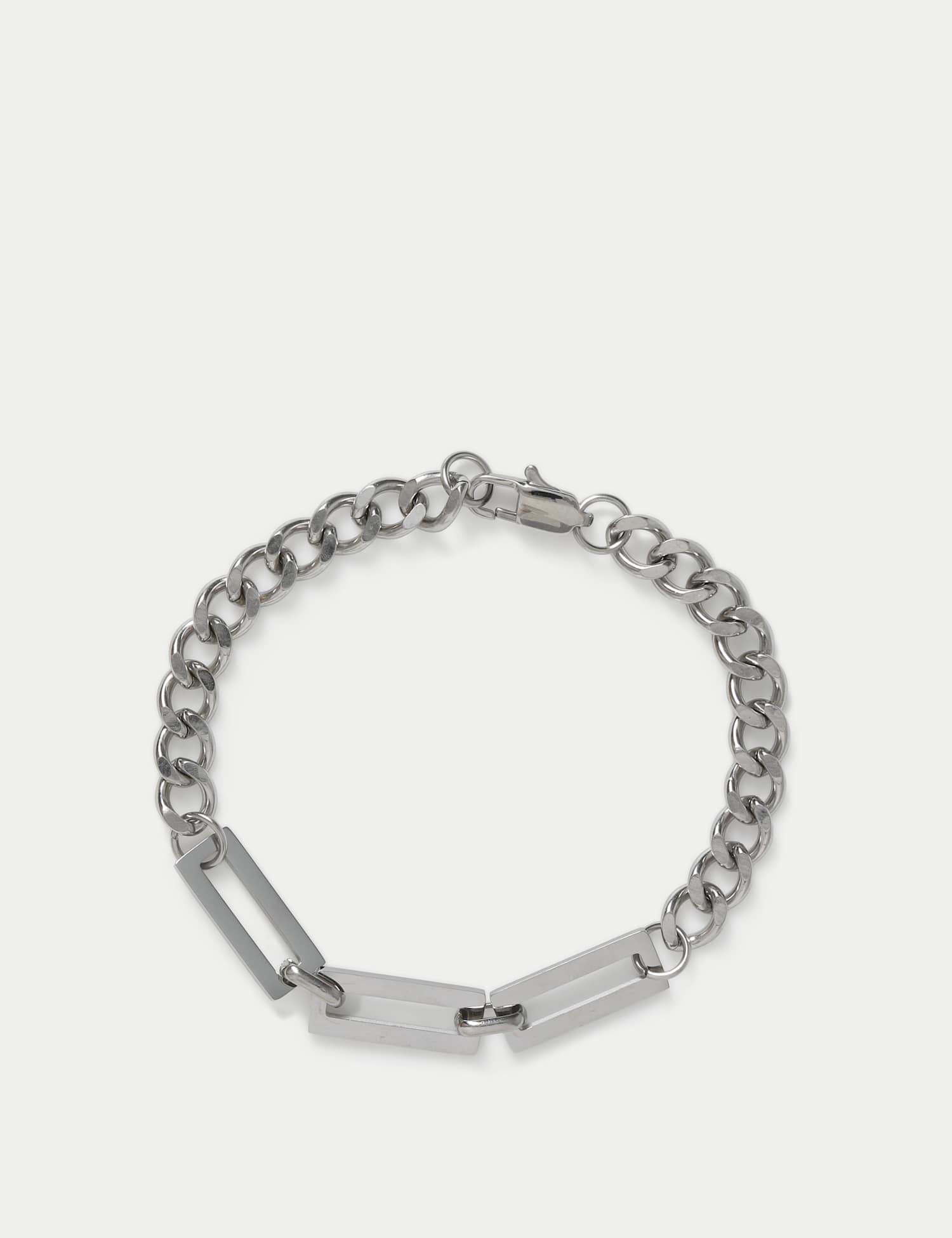 M&S Paperclip Chain Bracelet Silver