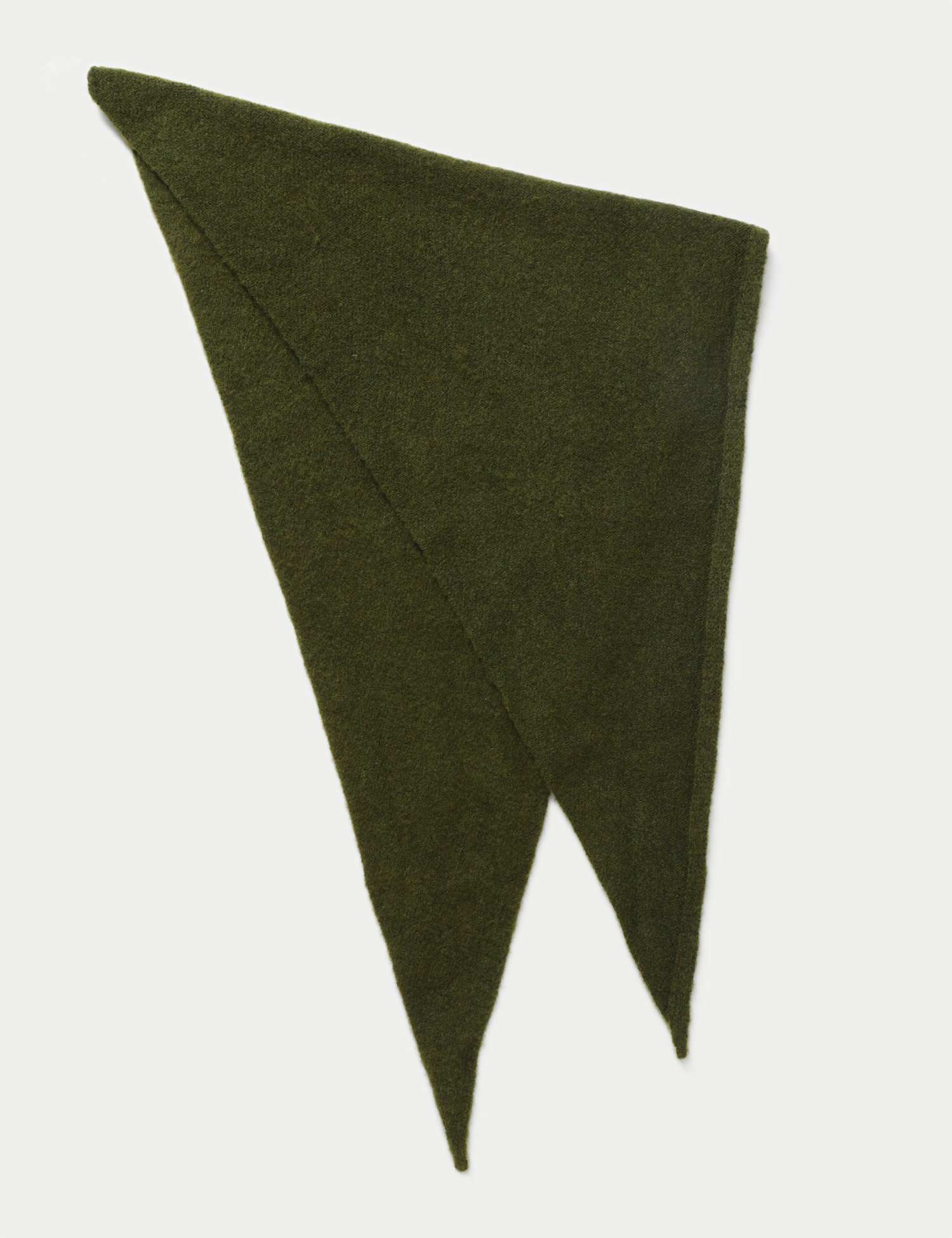 M&S Knitted Triangle Neckerchief Green