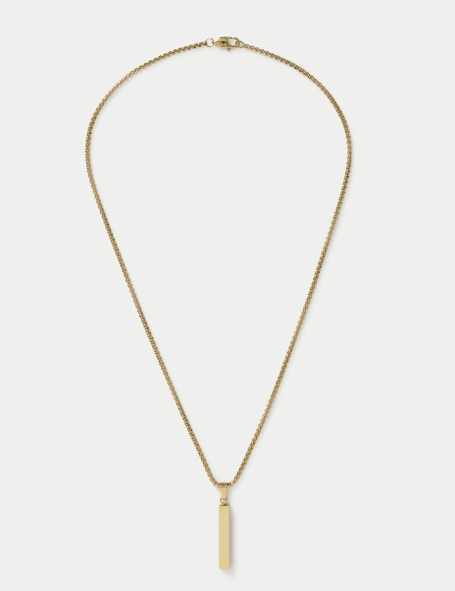 M&S Bar Pendant Necklace Gold
