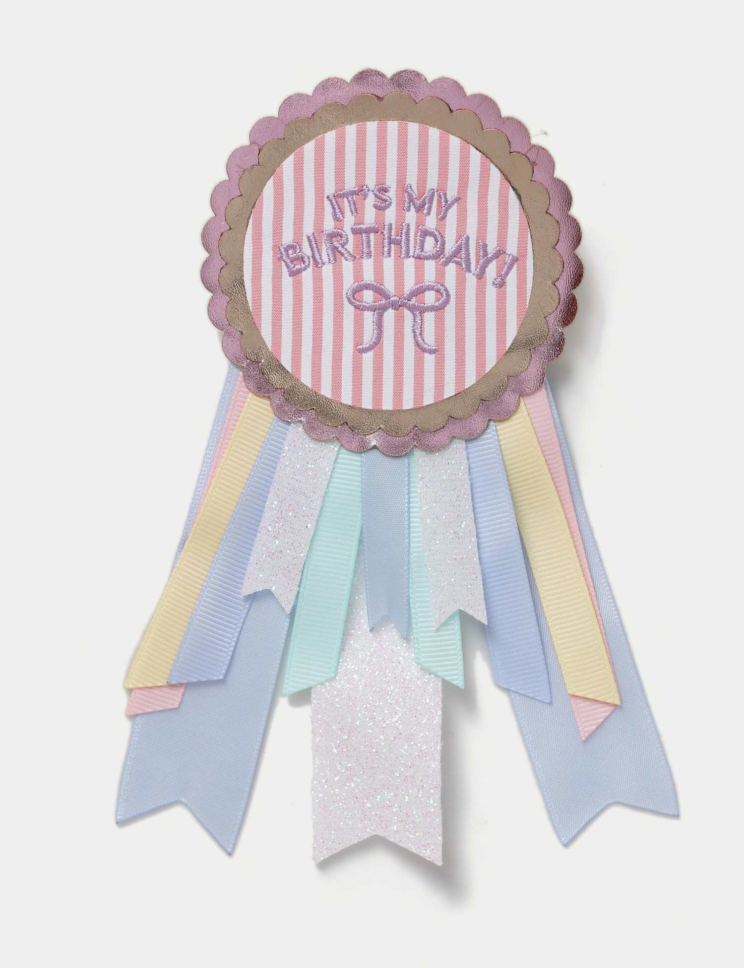M&S Birthday Scalloped Edge Badge Multi