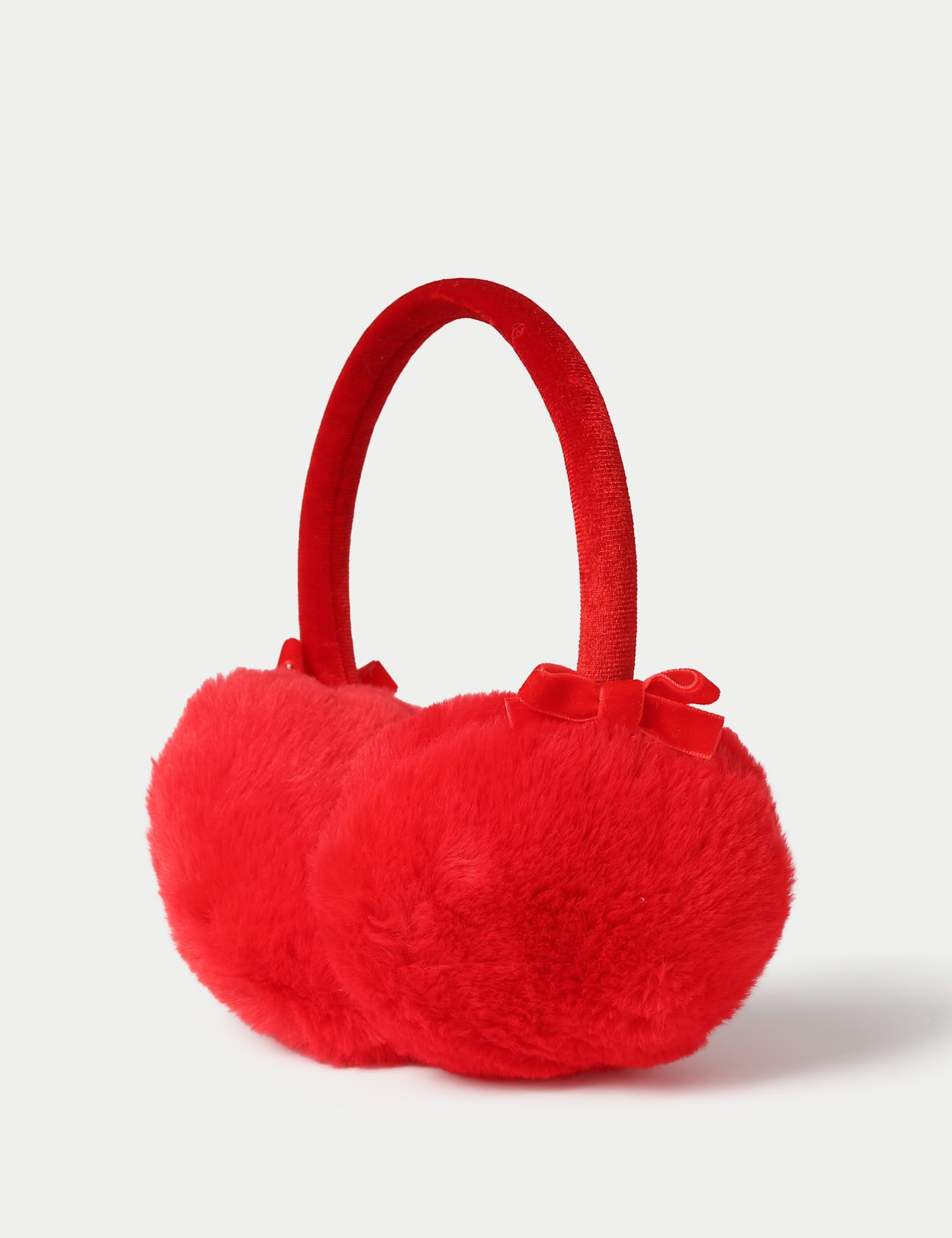 M&S Back To School Fur Earmuff Red