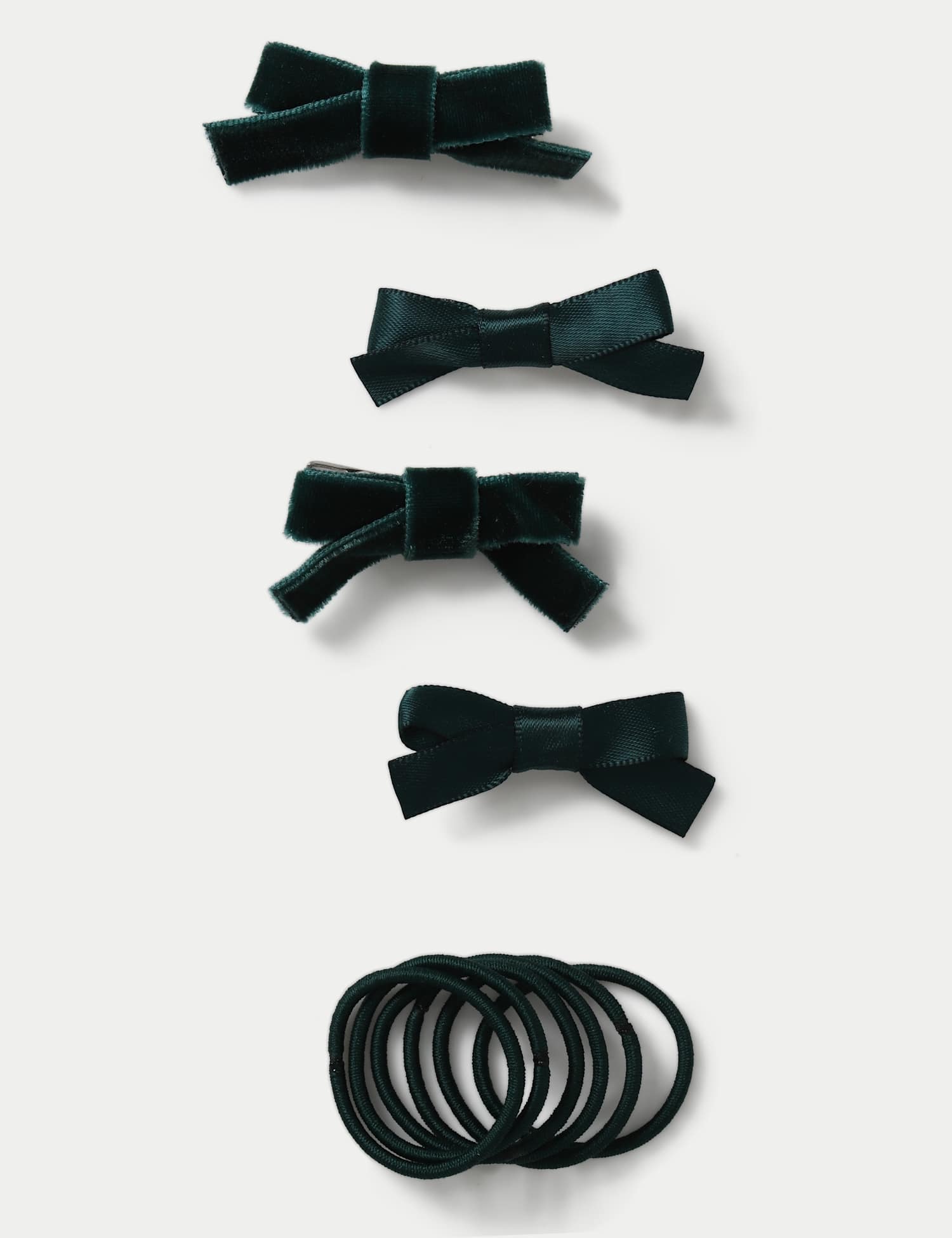 M&S Back To School Green Bow Multipack Green