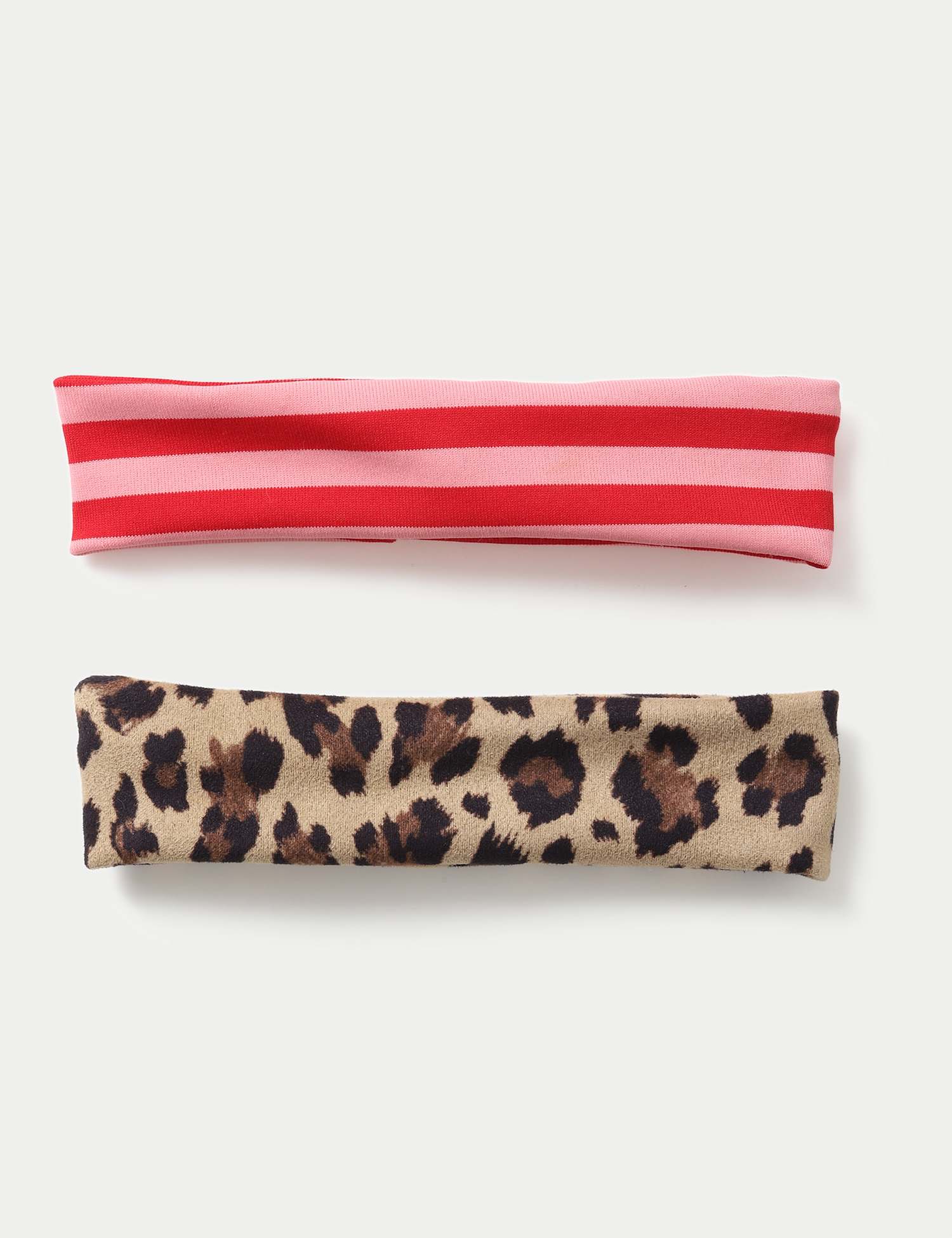 M&S 2 Pack Leopard and Red Bandeau Brown Mix