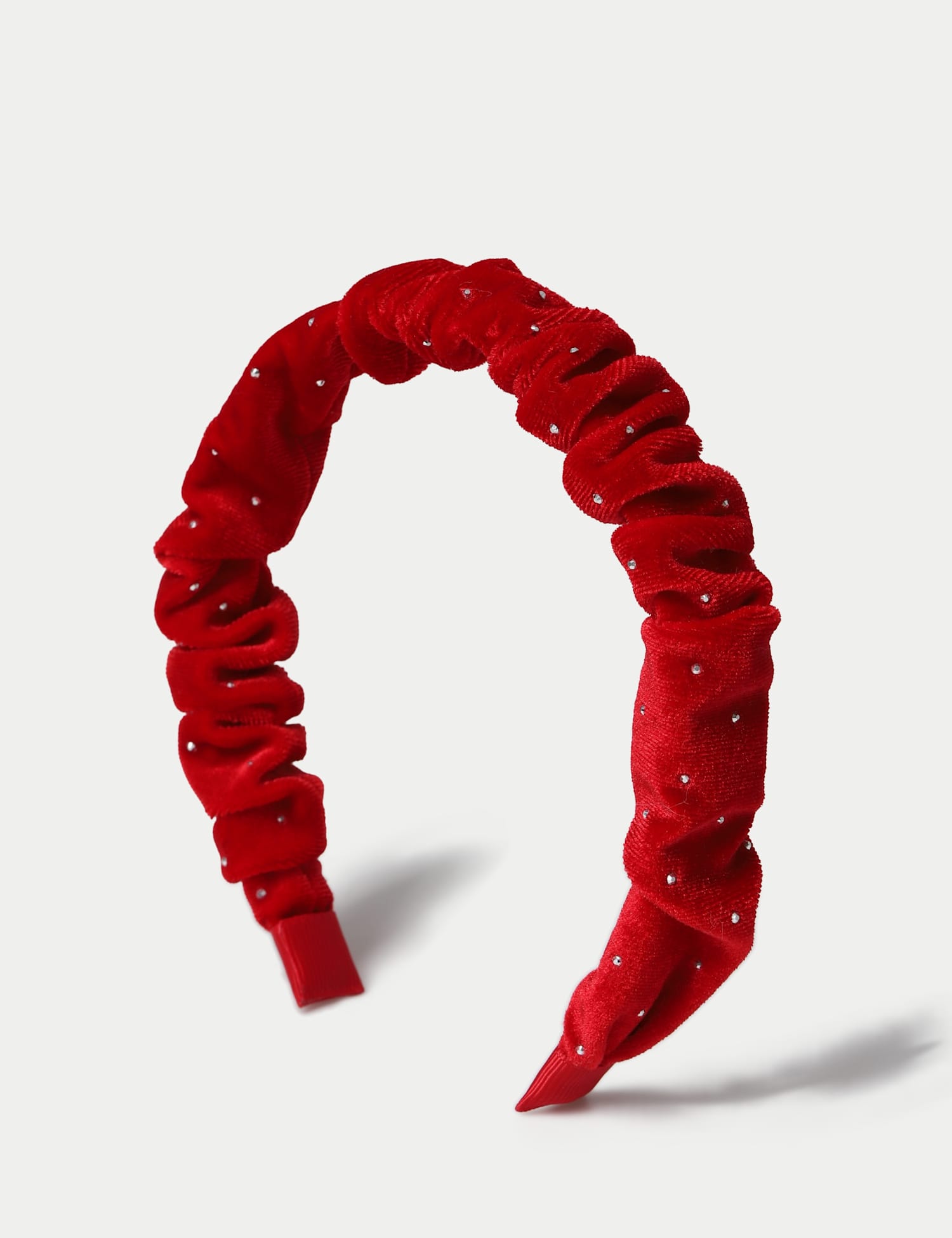 M&S Kids' Christmas Ruched Hotfix Headband Red