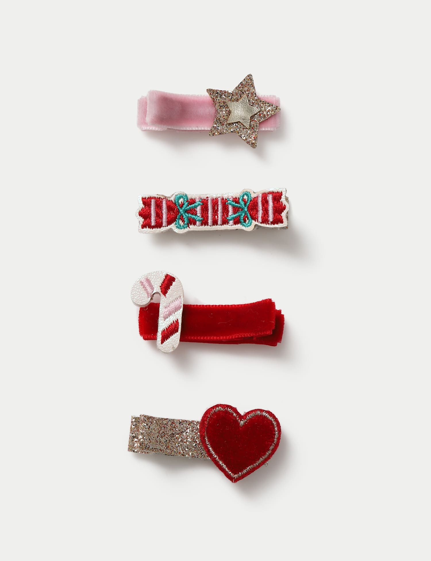 M&S Kids' Christmas Motif 4 Pack Clips Multi