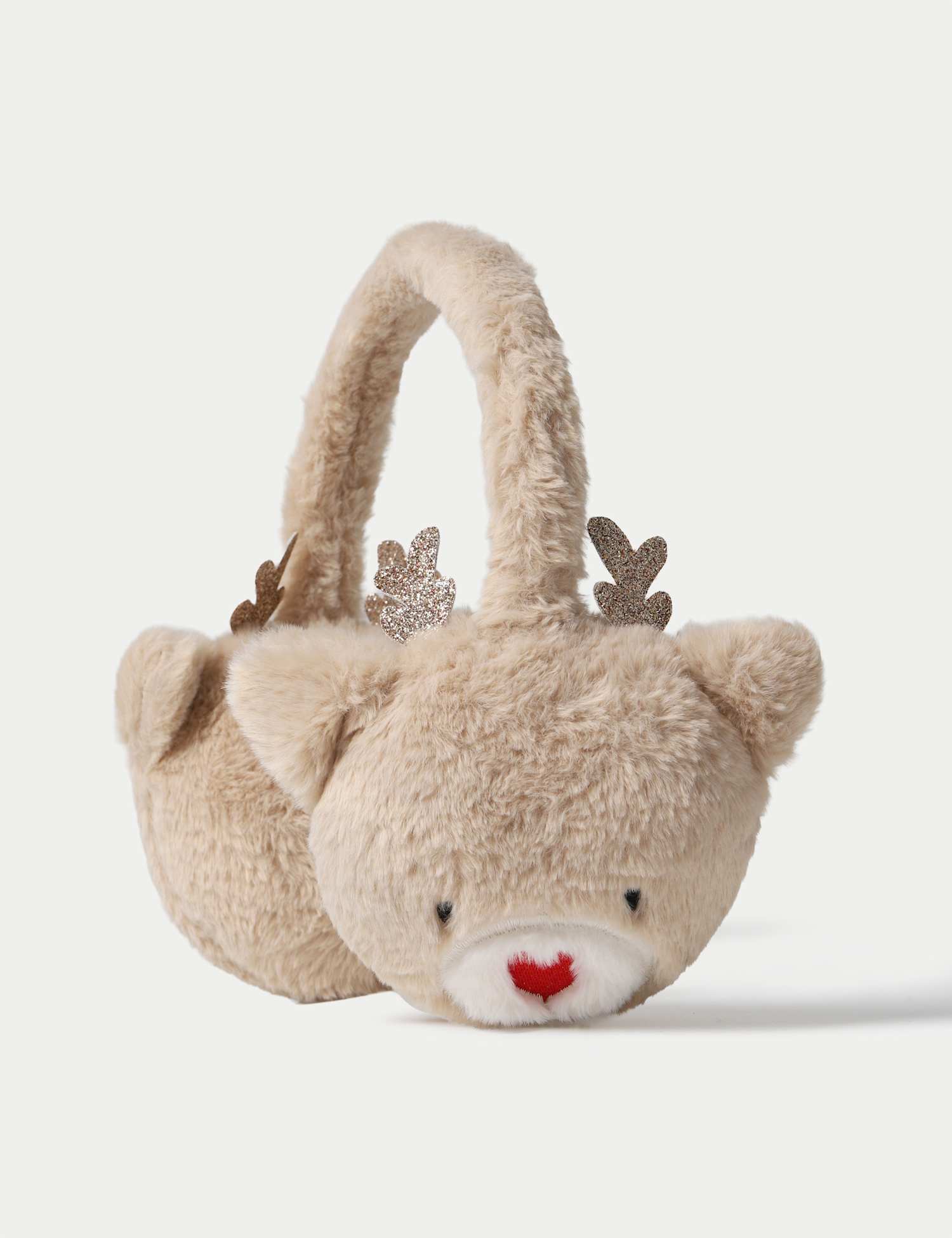 M&S Kids' Christmas Reindeer Earmuffs Brown