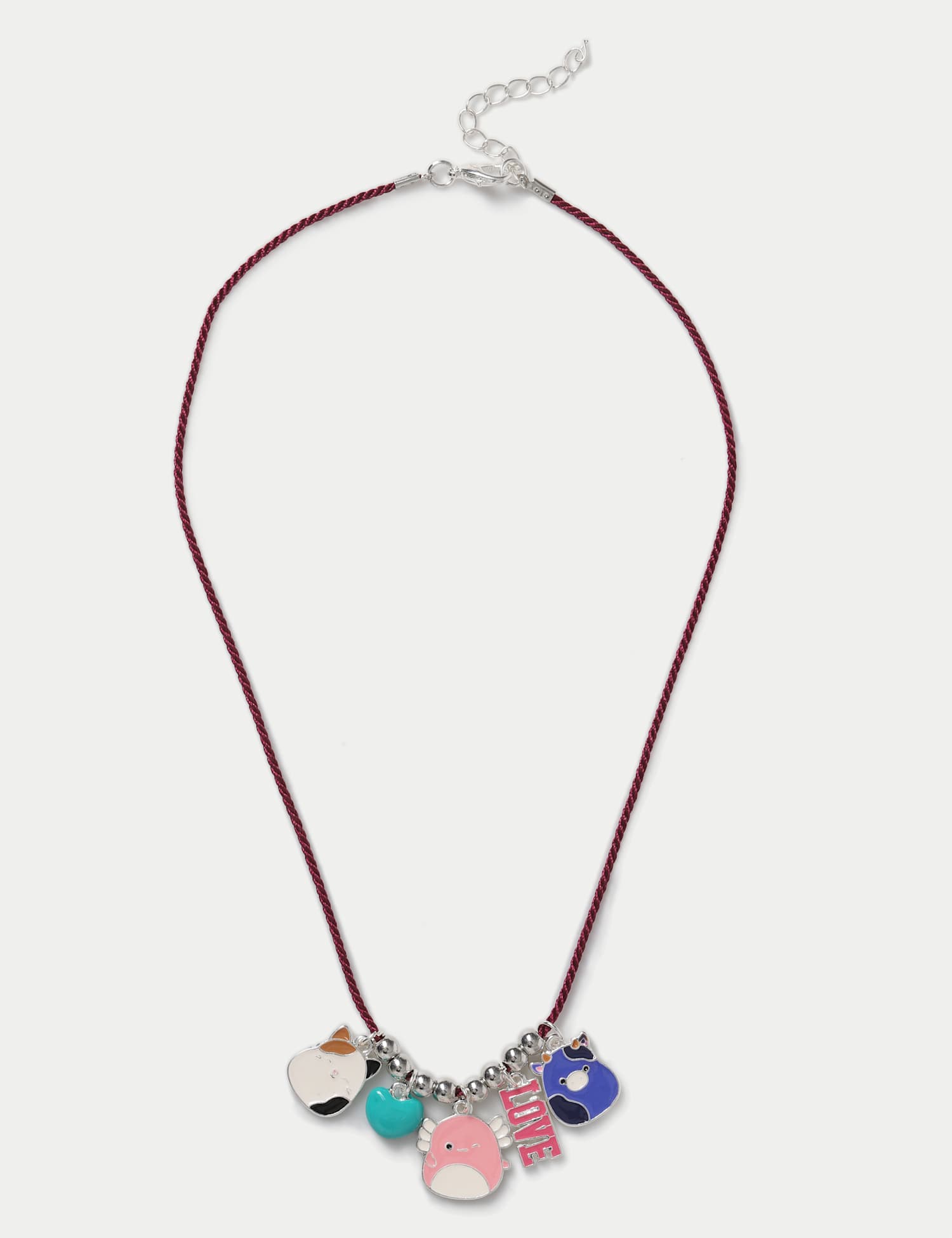 M&S Squishmallows Charm Cord Necklace Multi